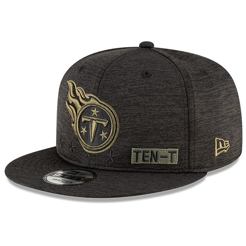 New Era Caps Tennessee Titans New Era NFL 2020 Salute To Service 9FIFTY Snapback Hat - Black