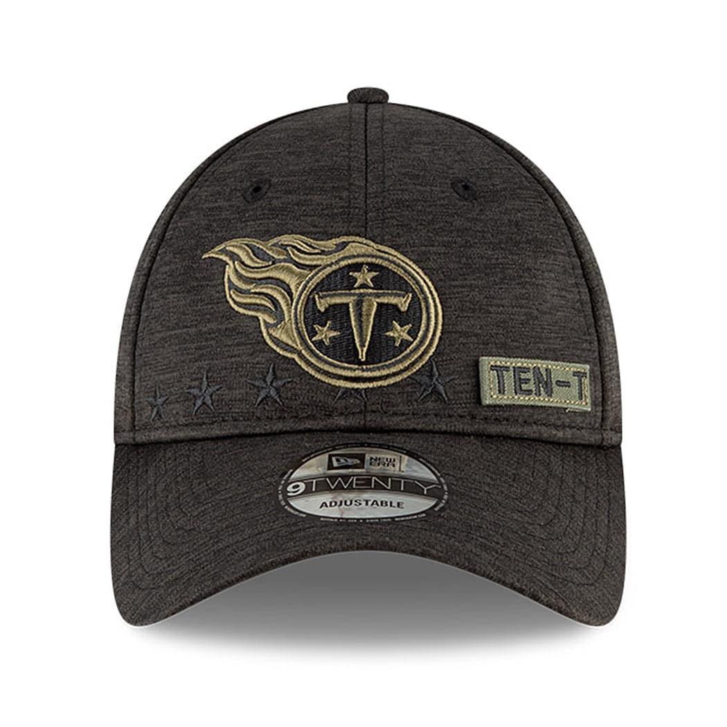 New Era Caps Tennessee Titans New Era NFL 2020 Salute To Service 9TWENTY Curve Hat - Black