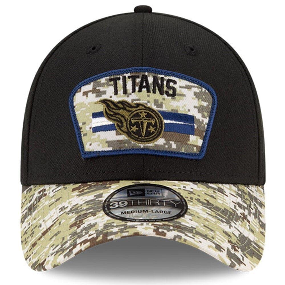 New Era Caps Tennessee Titans New Era NFL 2021 Salute To Service 39THIRTY Flex Fit Hat - Black