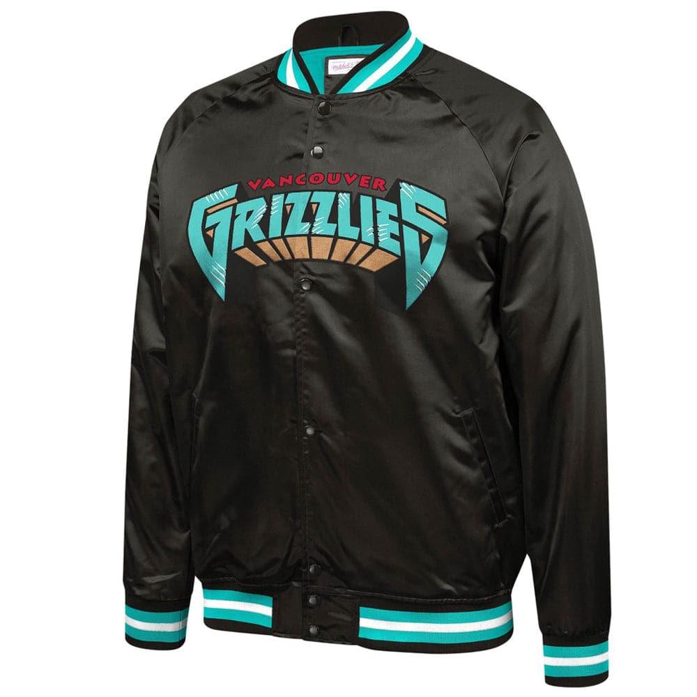 Memphis Grizzlies Mitchell & Ness NBA Lightweight HWC Satin Jacket - Black