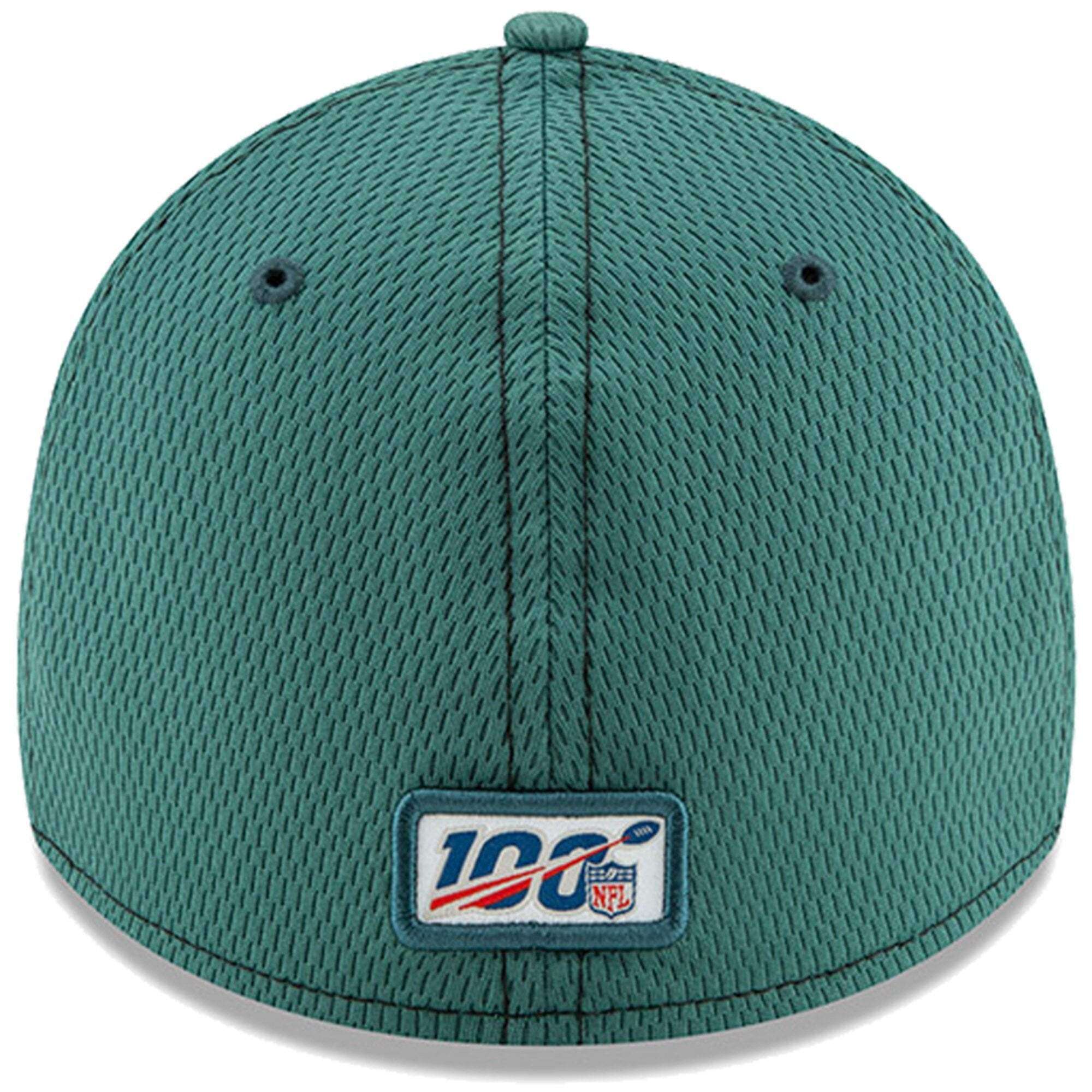 Philadelphia Eagles New Era NFL 2019 Sideline Road 39THIRTY Stretch-Fit Curve Hat - Green