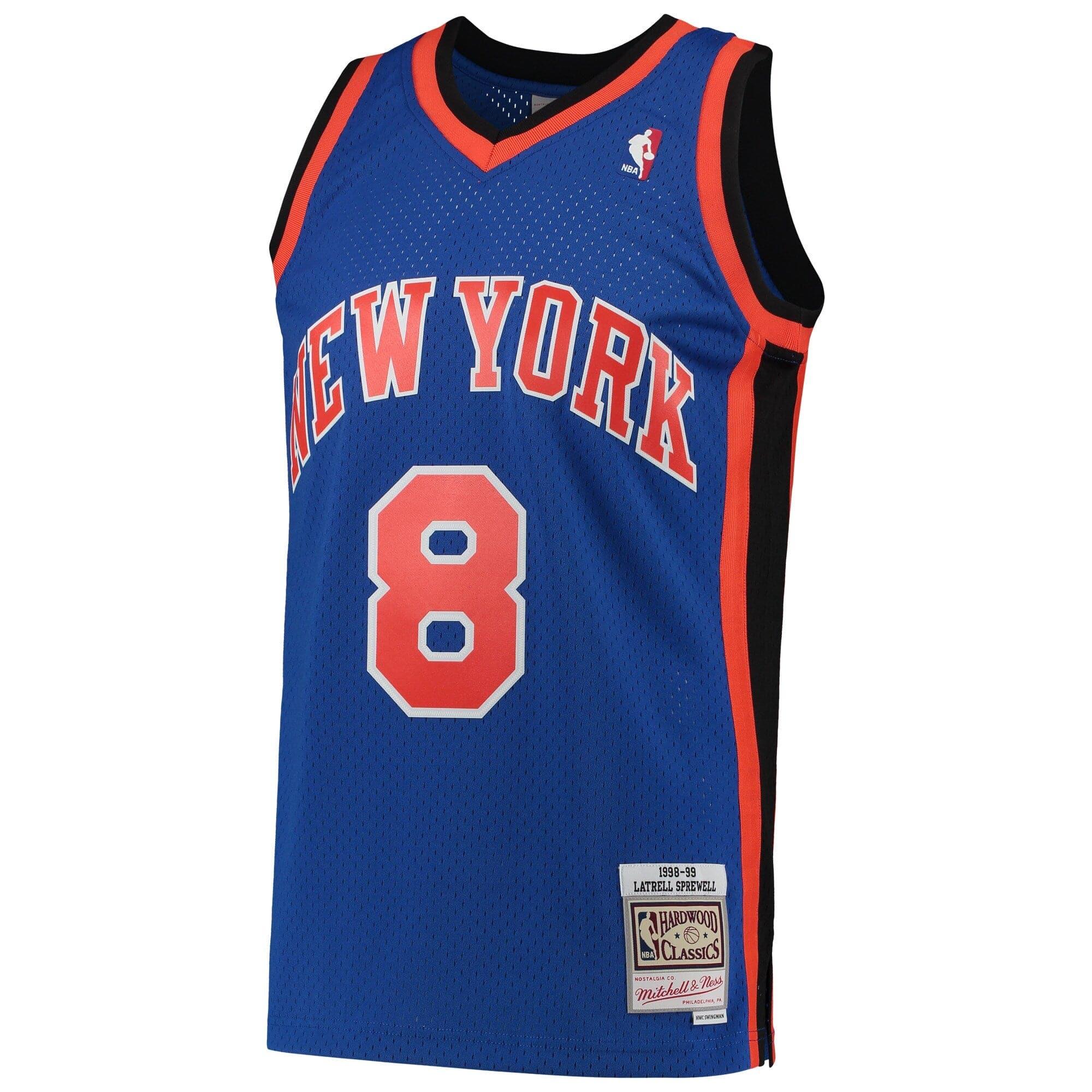 Latrell Sprewell New York Knicks Mitchell & Ness NBA 98-99 Swingman Jersey - Blue