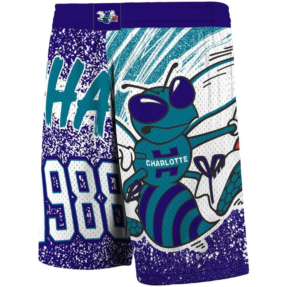 Charlotte Hornets Mitchell & Ness NBA Jumbotron Subliminated Shorts