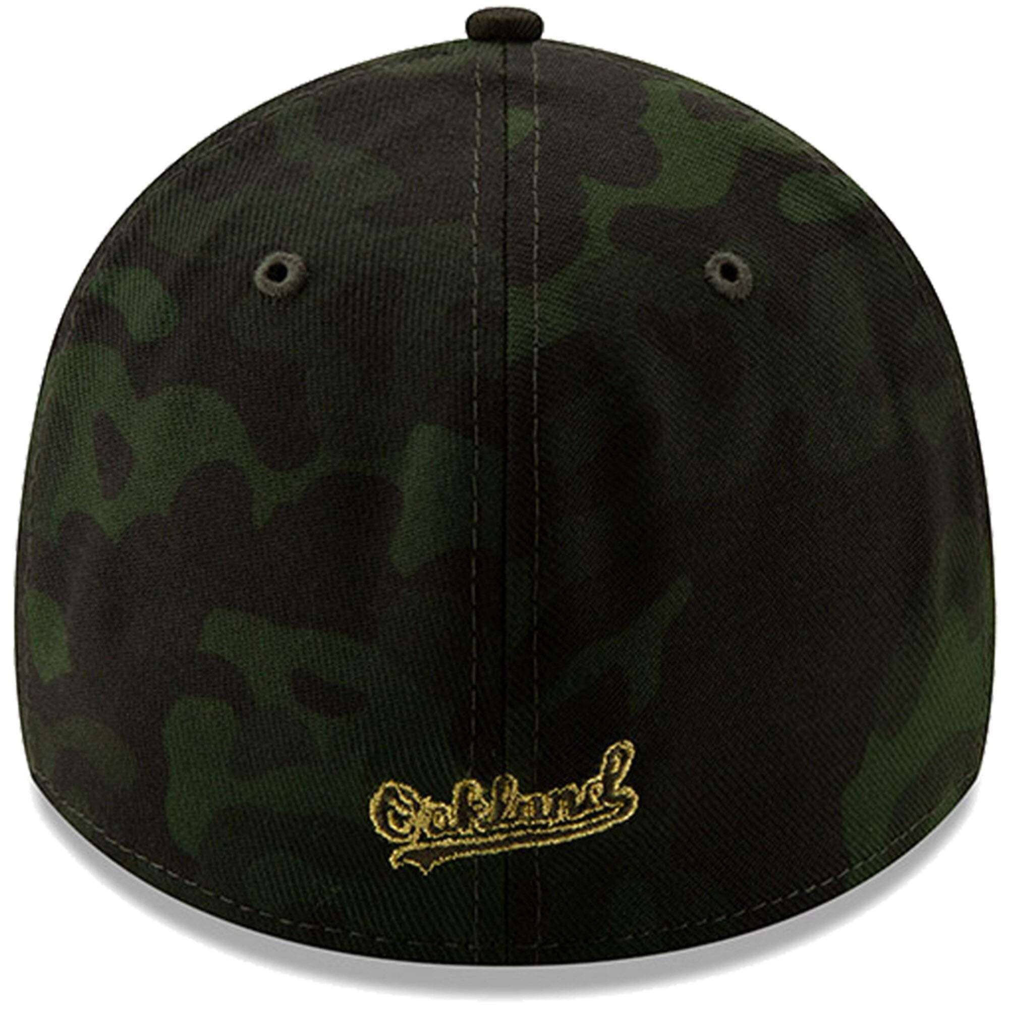 Oakland Athletics New Era MLB 2019 Armed Forces 39THIRTY Stretch Fit Curved Hat - Camo