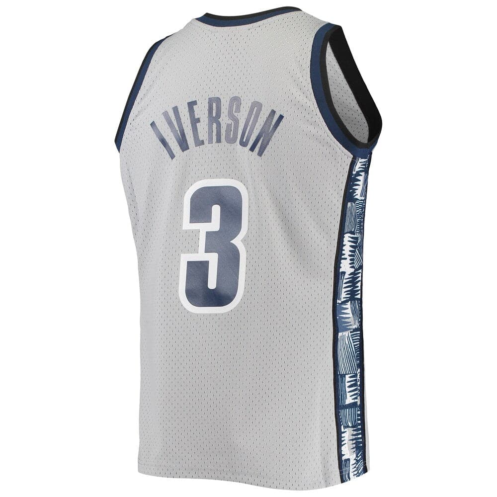 Allen Iverson Georgetown Hoyas Mitchell & Ness NCAA 95 Swingman Jersey - Grey