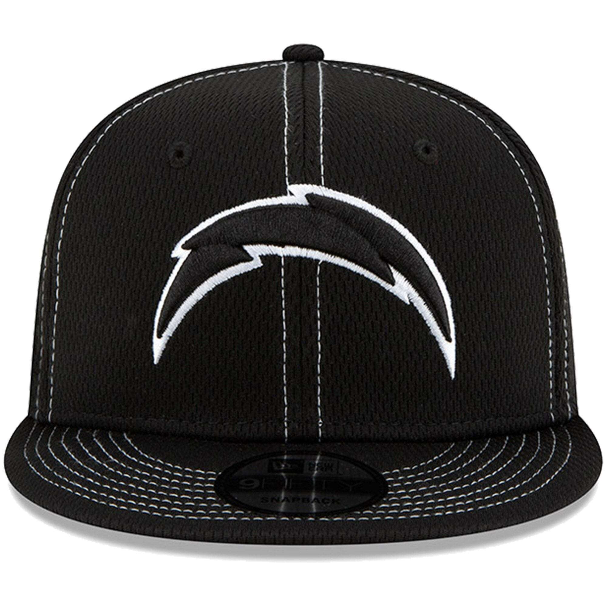 Los Angeles Chargers New Era NFL 2019 Sideline Road Black & White 9FIFTY Snapback Hat