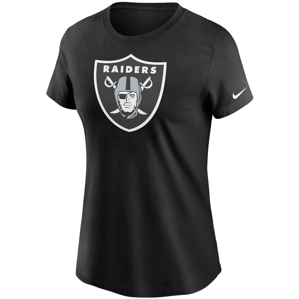 Womens Las Vegas Raiders Nike NFL Logo Essential T-Shirt - Black