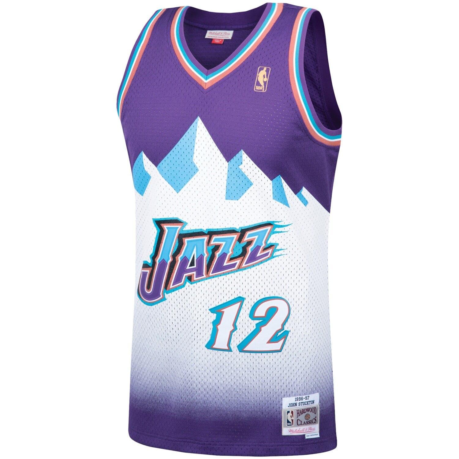 John Stockton Utah Jazz Mitchell & Ness NBA 96-97 Swingman Jersey - Purple