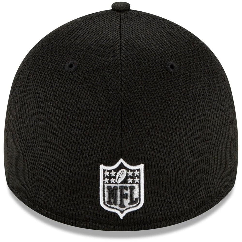 New England Patriots New Era NFL 2021 Sideline Throwback 39THIRTY Flex Fit Hat - Black