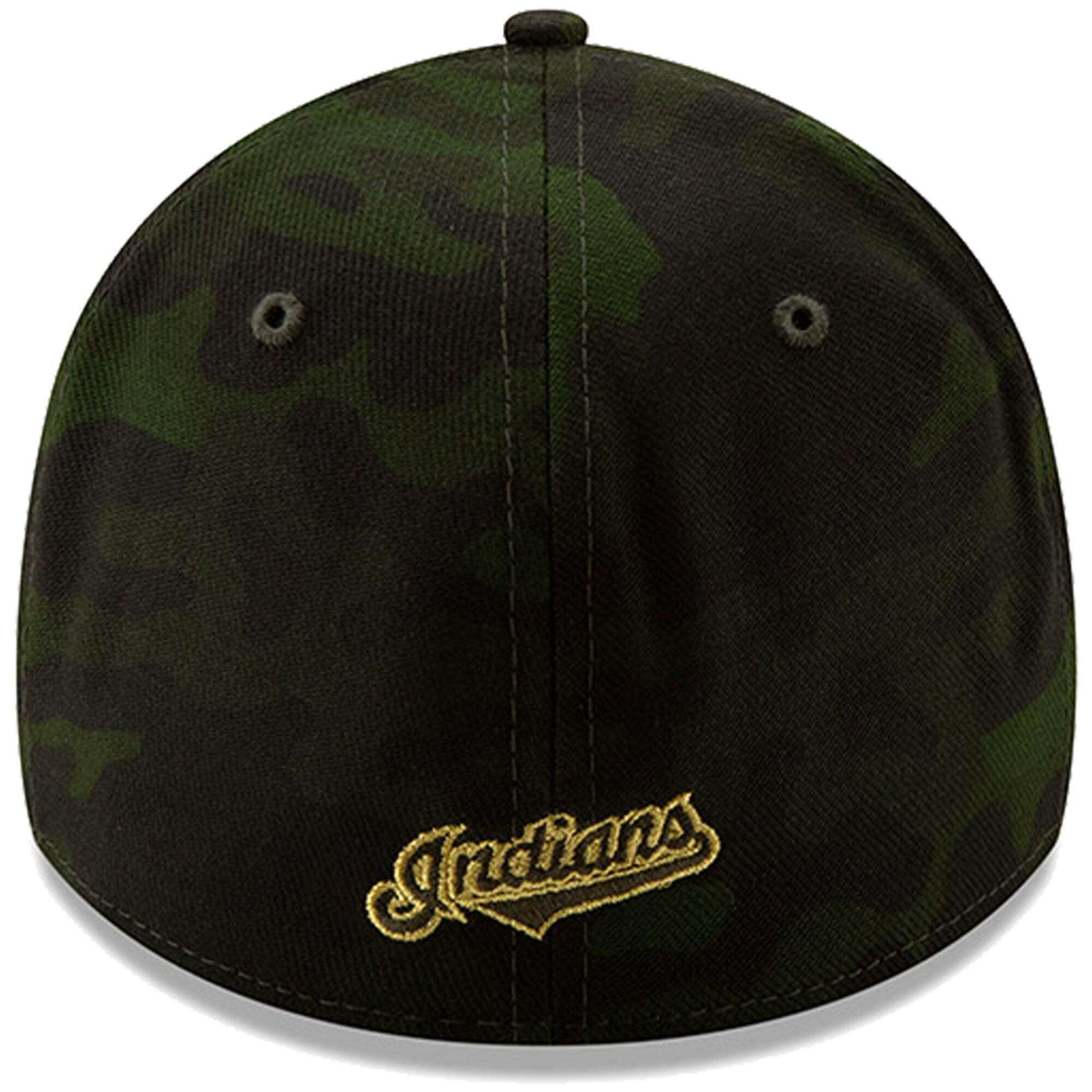 Cleveland Indians New Era MLB 2019 Armed Forces 39THIRTY Stretch Fit Curved Hat - Camo