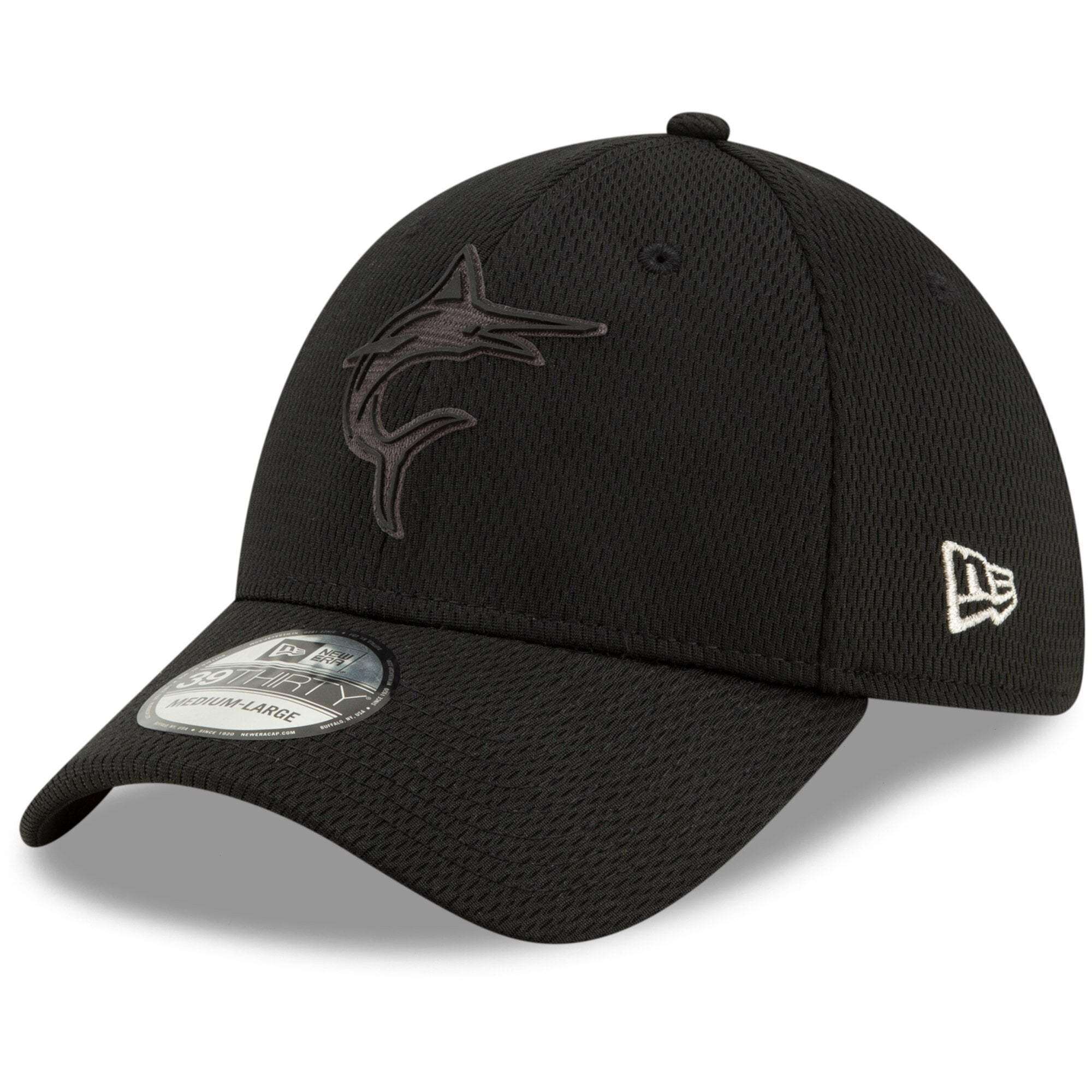 Miami Marlins New Era 2019 MLB Players Weekend 39THIRTY Stretch-Fit Curve Hat - Black