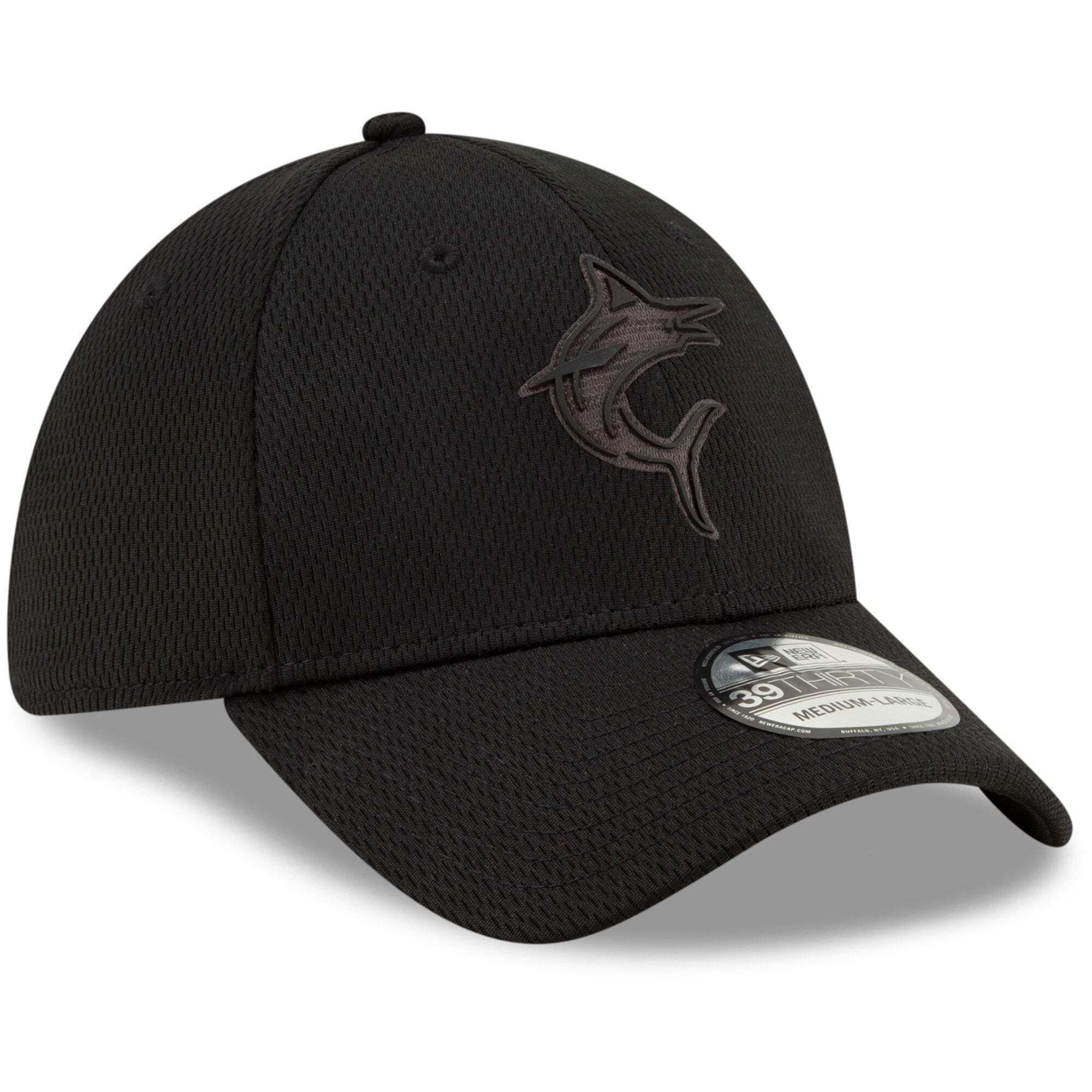 Miami Marlins New Era 2019 MLB Players Weekend 39THIRTY Stretch-Fit Curve Hat - Black