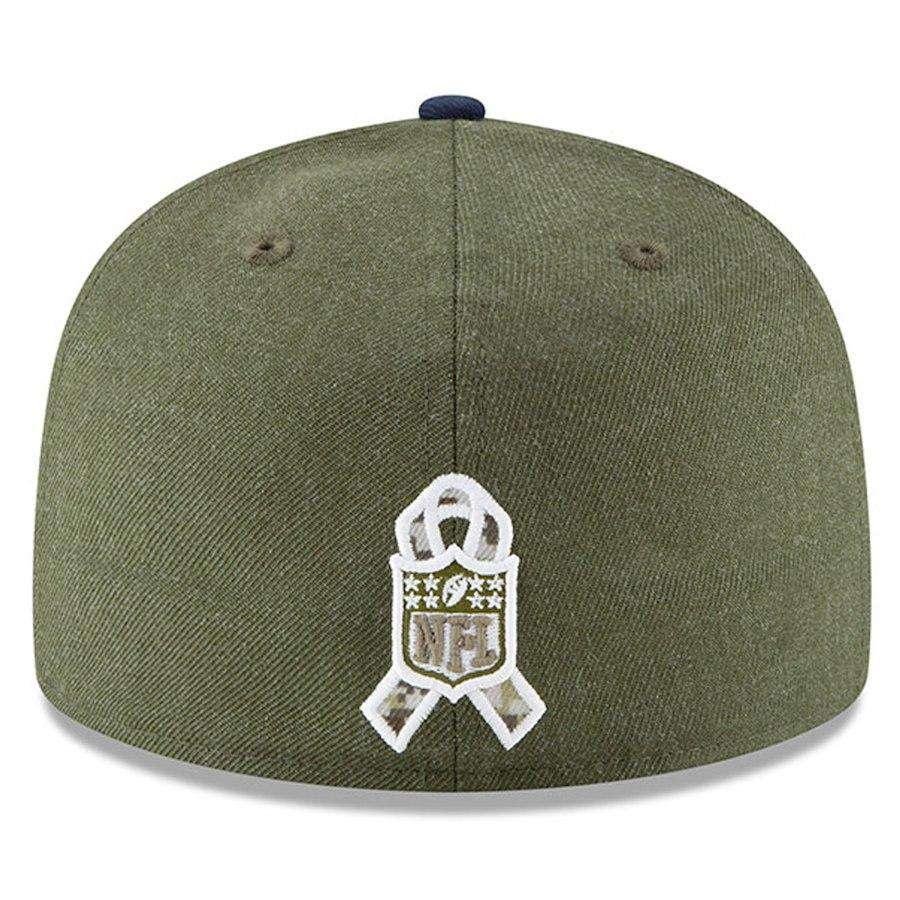 Los Angeles Rams New Era NFL 2018 Salute To Service 59FIFTY Fitted Hat - Olive
