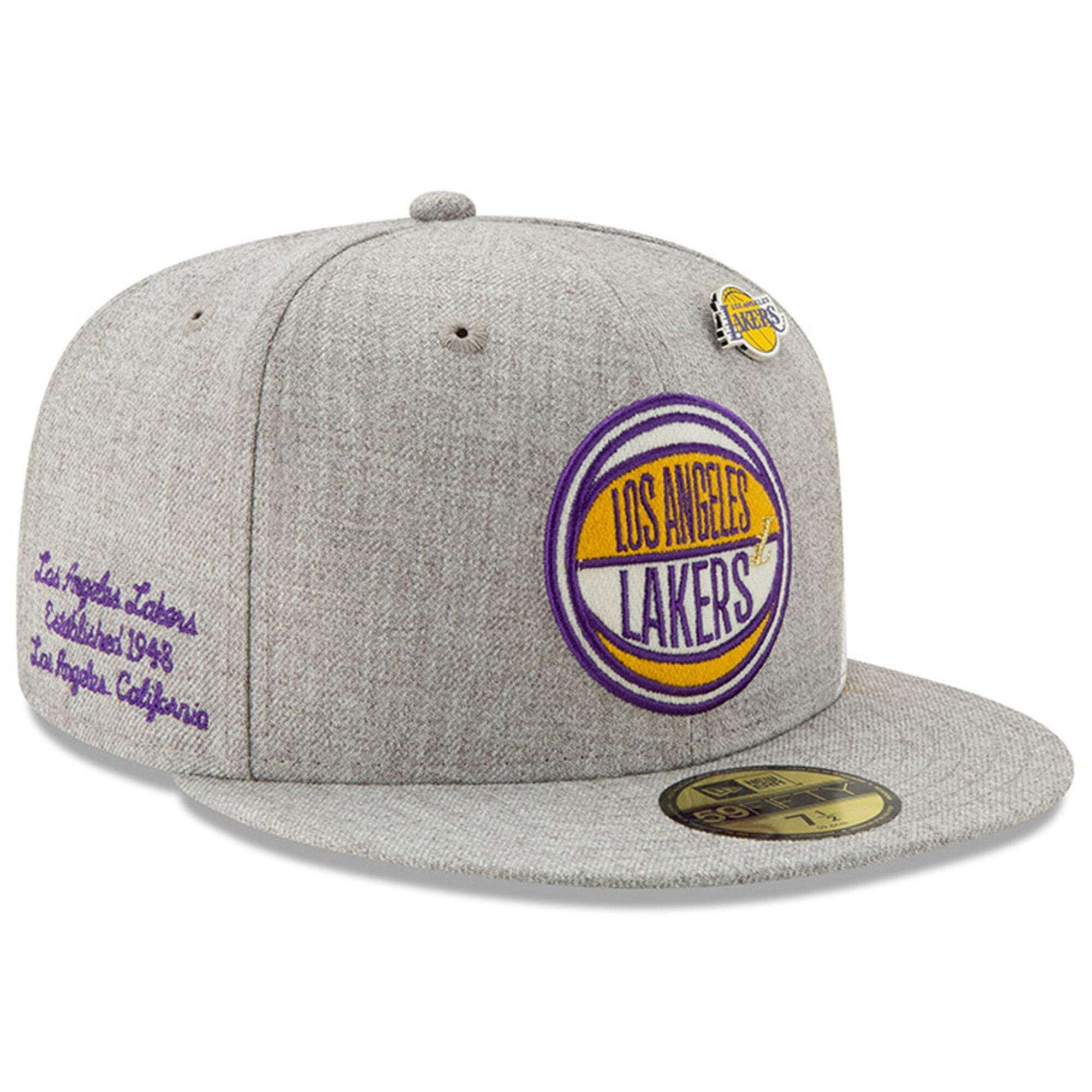 Los Angeles Lakers New Era 2019 NBA Draft 59FIFTY Fitted Hat - Heather