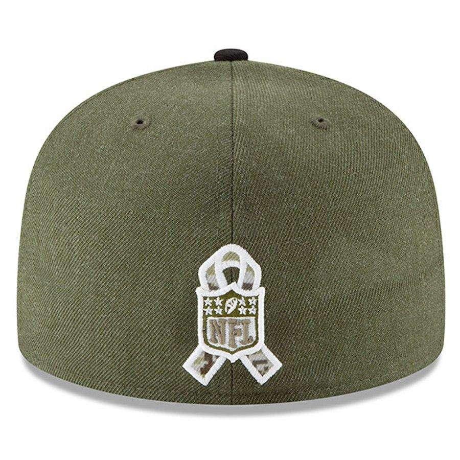 Pittsburgh Steelers New Era NFL 2018 Salute To Service 59FIFTY Fitted Hat - Olive