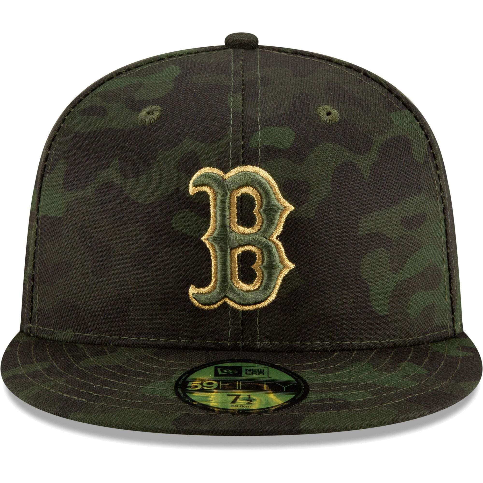 Boston Red Sox New Era MLB 2019 Armed Forces On-Field 59FIFTY Fitted Hat - Camo