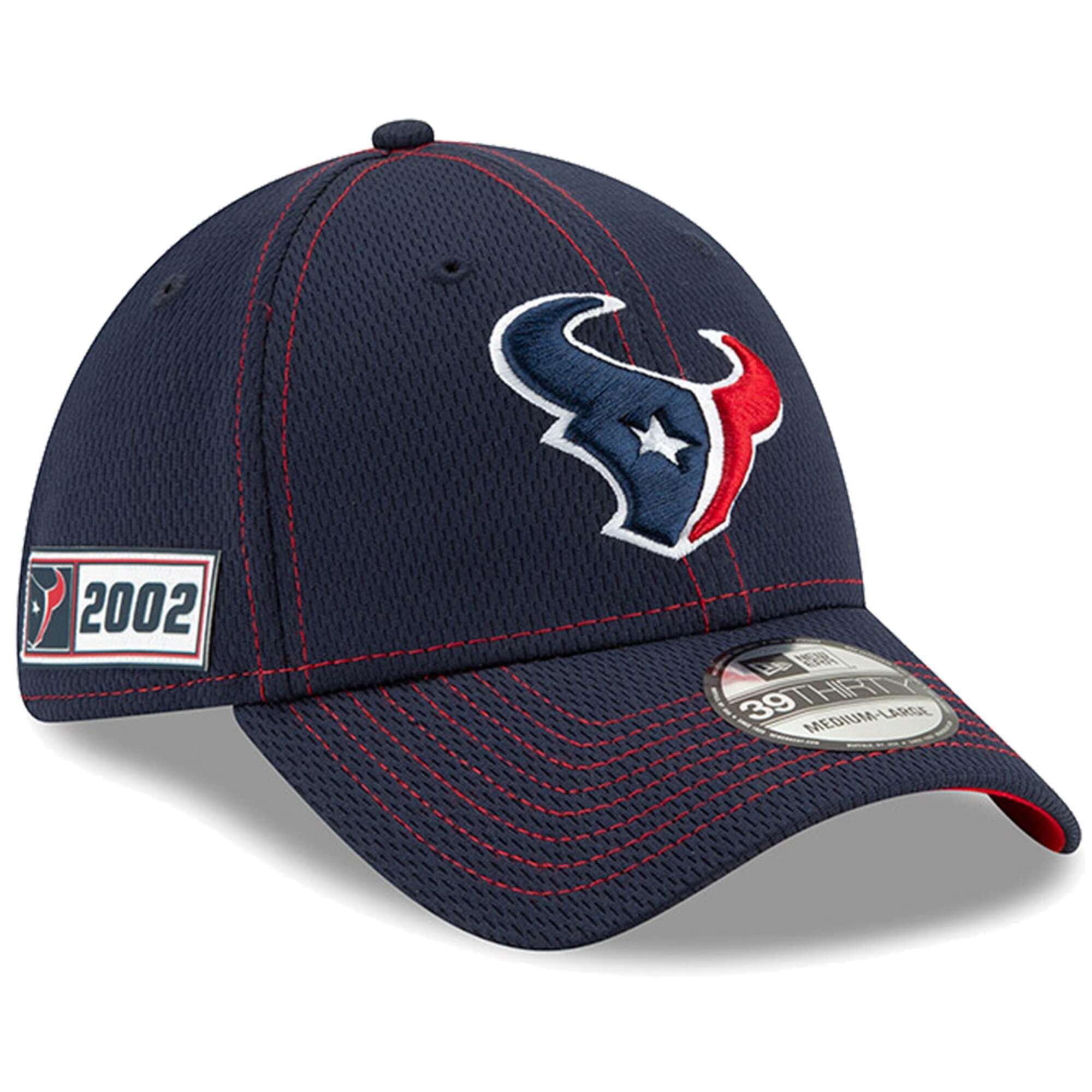 Houston Texans New Era NFL 2019 Sideline Road 39THIRTY Stretch-Fit Curve Hat - Navy