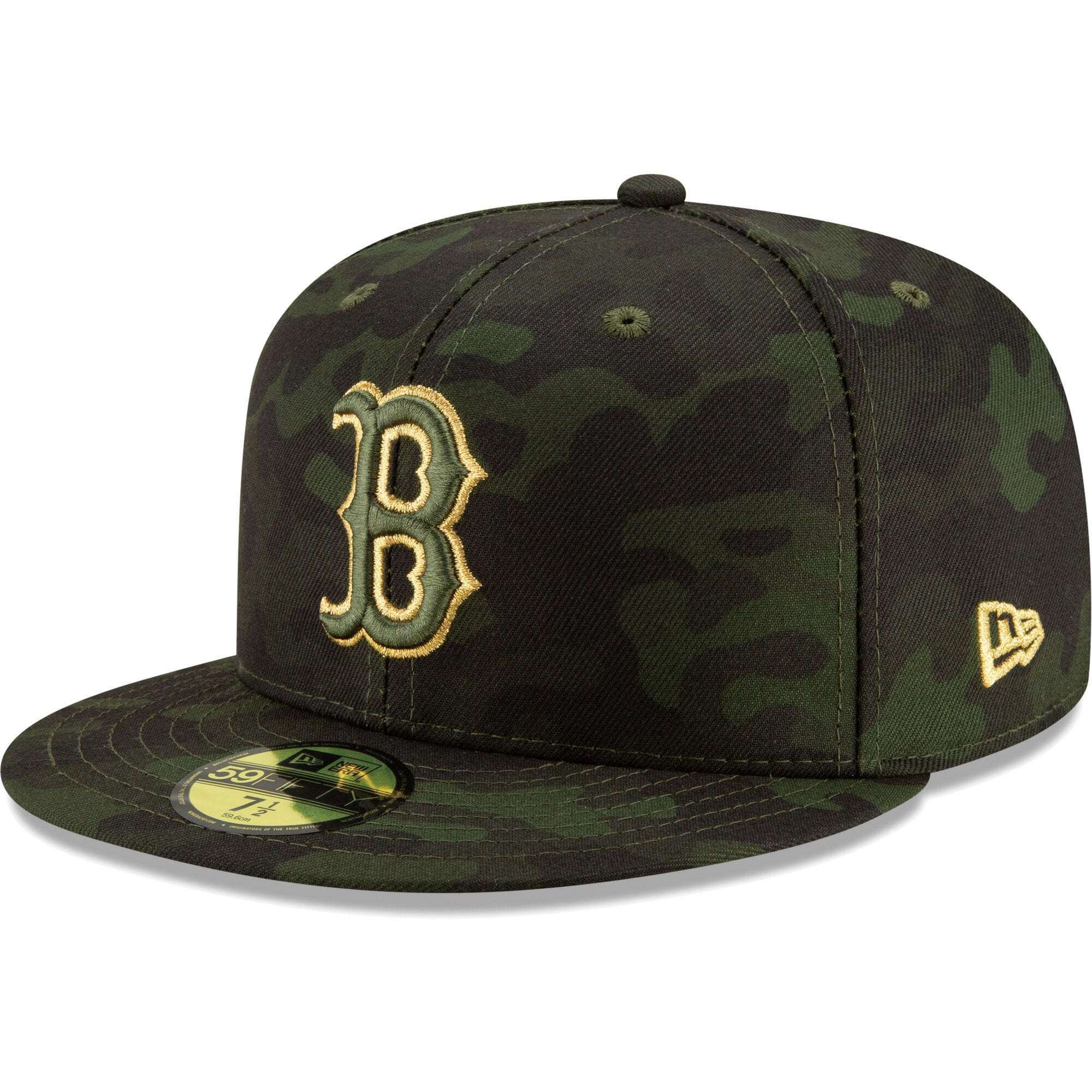 Boston Red Sox New Era MLB 2019 Armed Forces On-Field 59FIFTY Fitted Hat - Camo