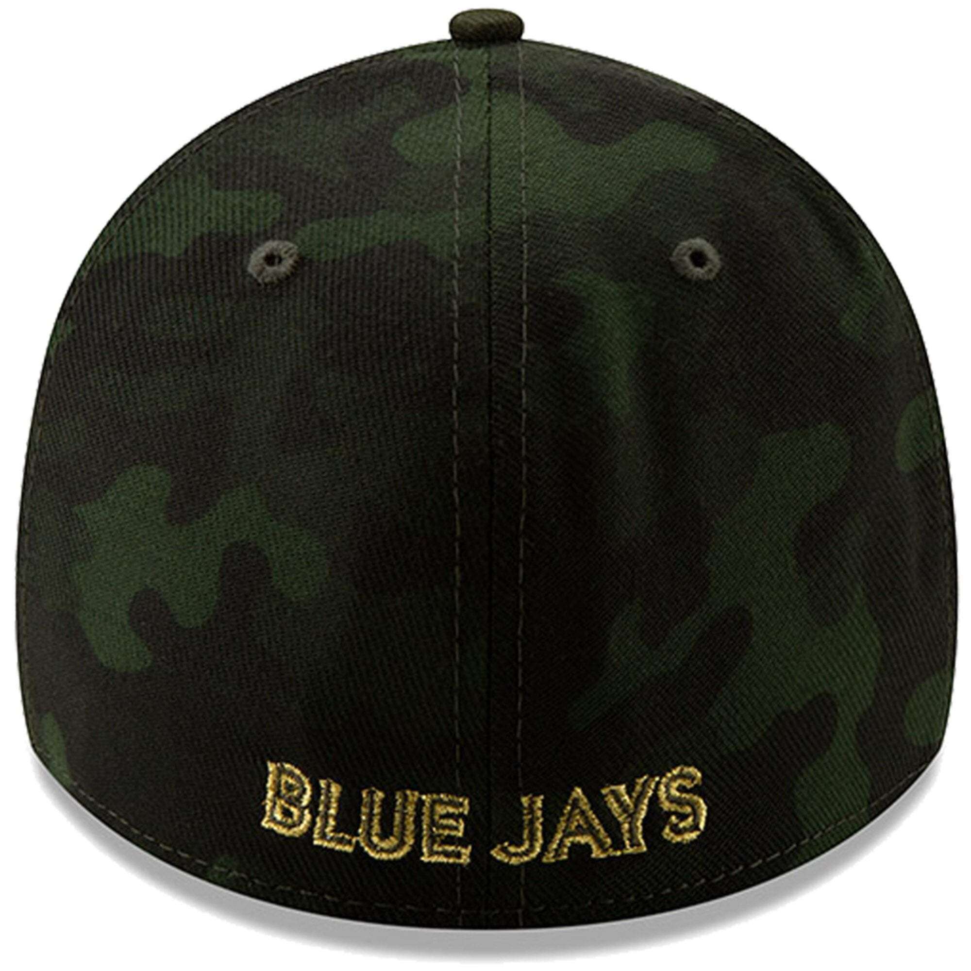 Toronto Blue Jays New Era MLB 2019 Armed Forces 39THIRTY Stretch Fit Curved Hat - Camo