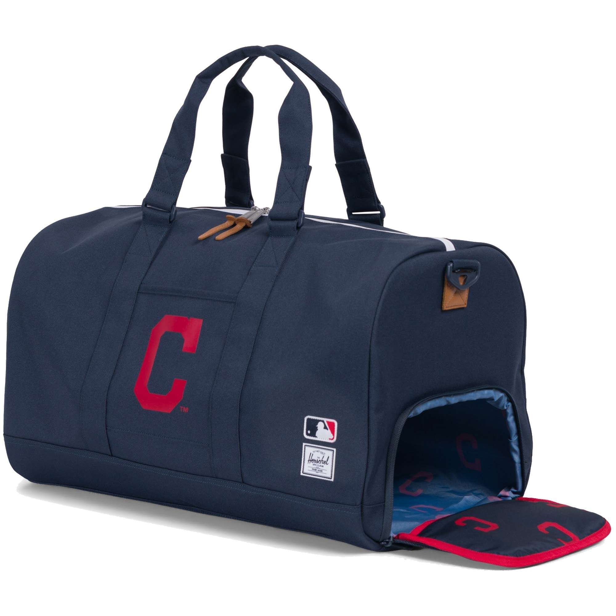 Cleveland Indians Herschel Supply Co MLB Novel Duffle Bag - Navy