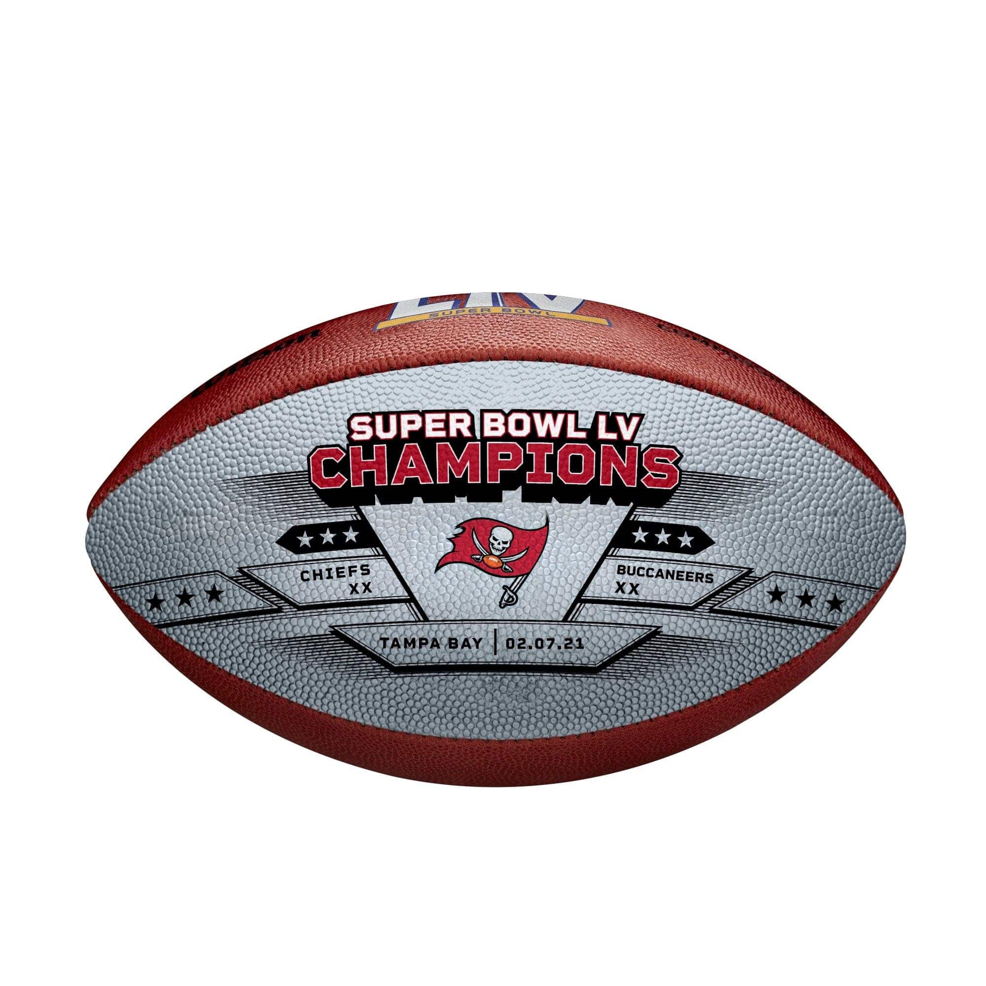 Tampa Bay Buccaneers Wilson NFL Super Bowl LV Champions Leather Game Football