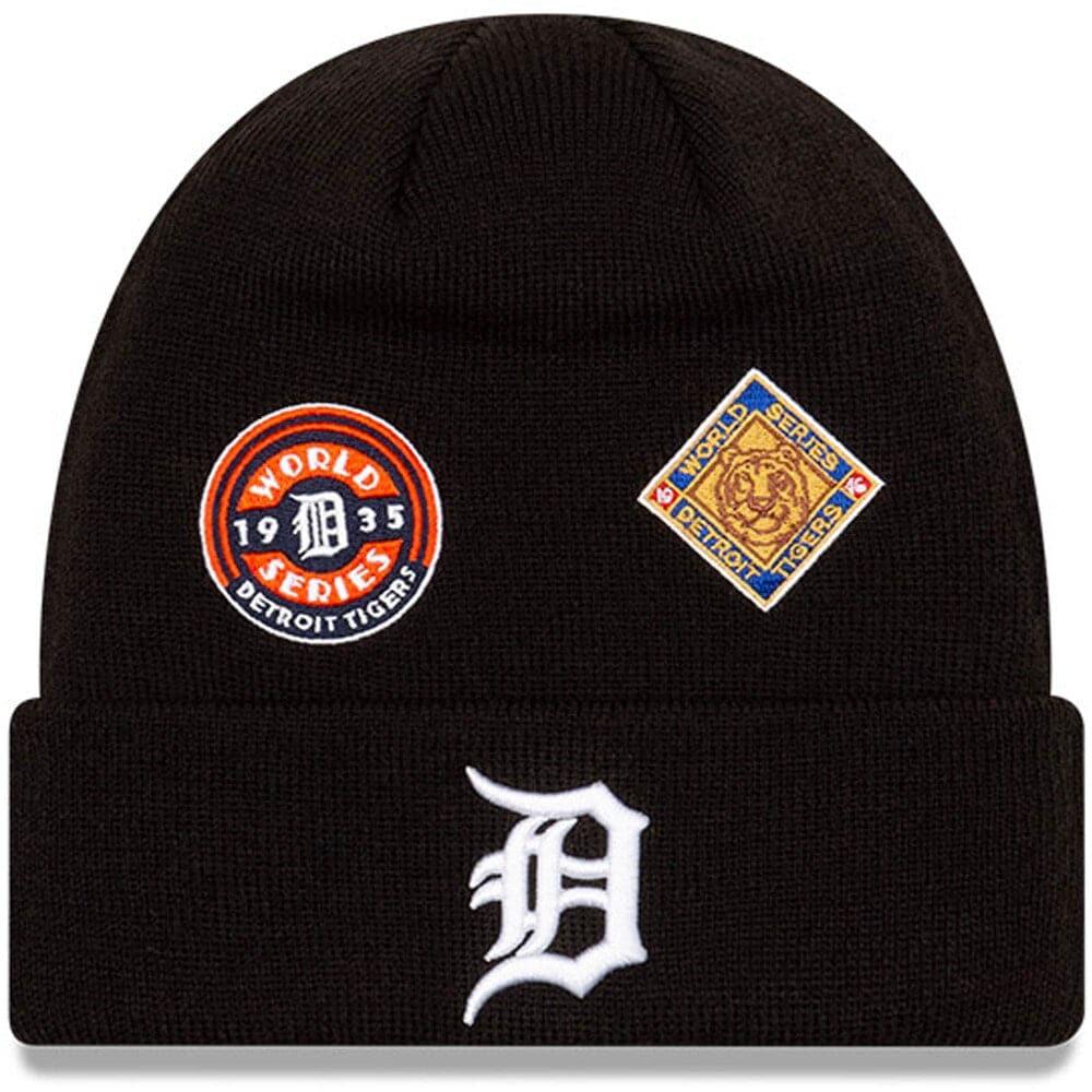 Detroit Tigers New Era MLB All Over Champions Cuffed Knit Beanie - Black