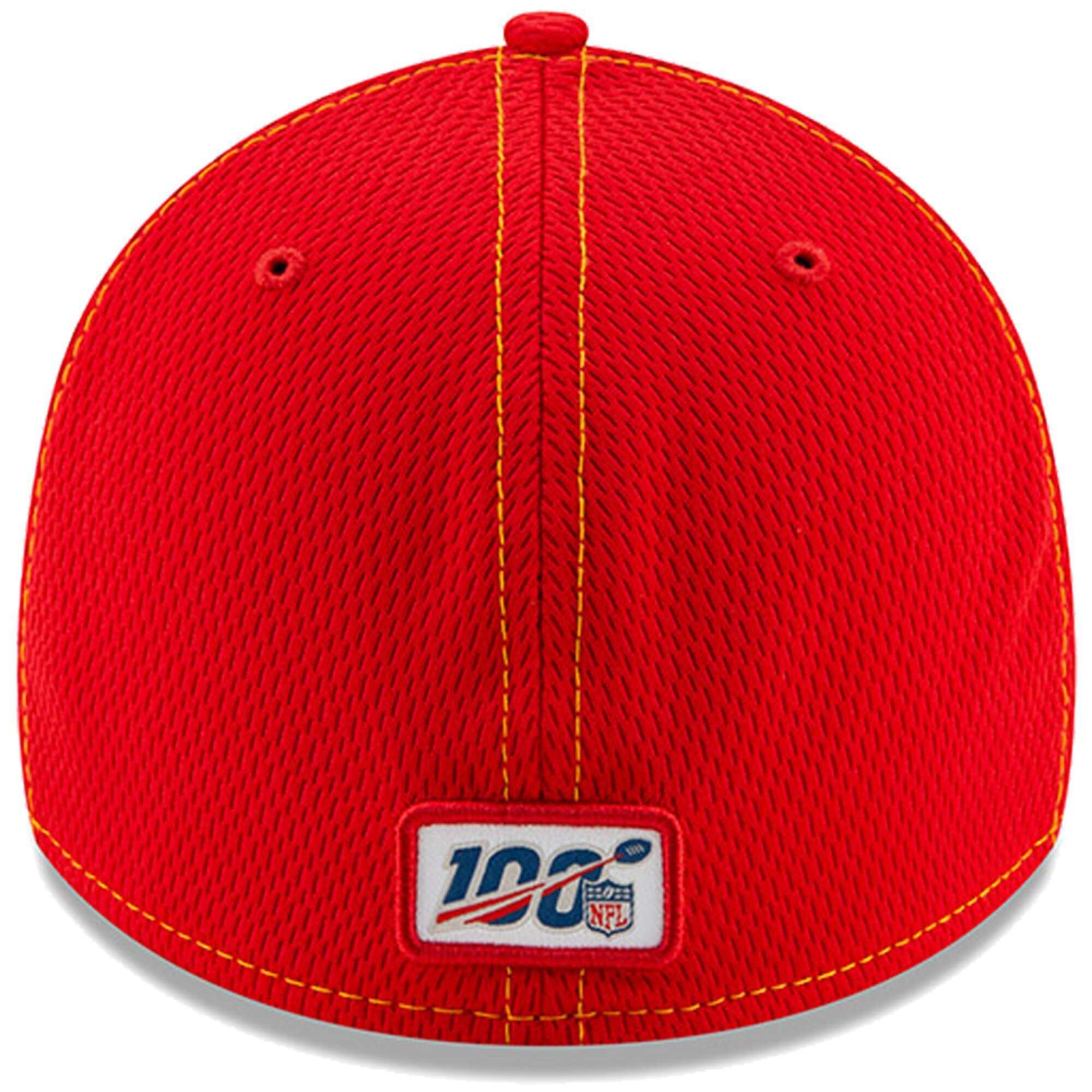 Kansas City Chiefs New Era NFL 2019 Sideline Road 39THIRTY Stretch-Fit Curve Hat - Red