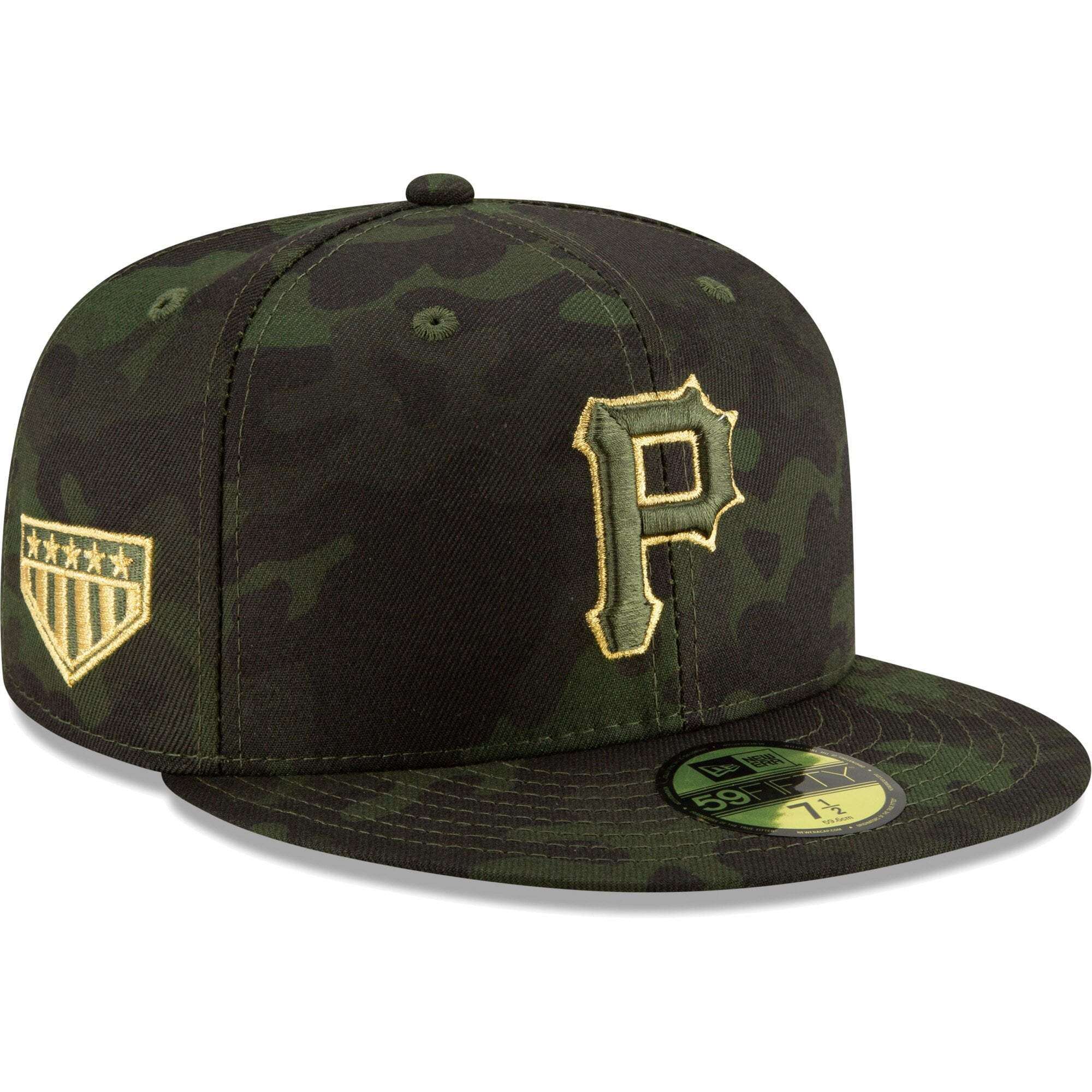 Pittsburgh Pirates New Era MLB 2019 Armed Forces On-Field 59FIFTY Fitted Hat - Camo