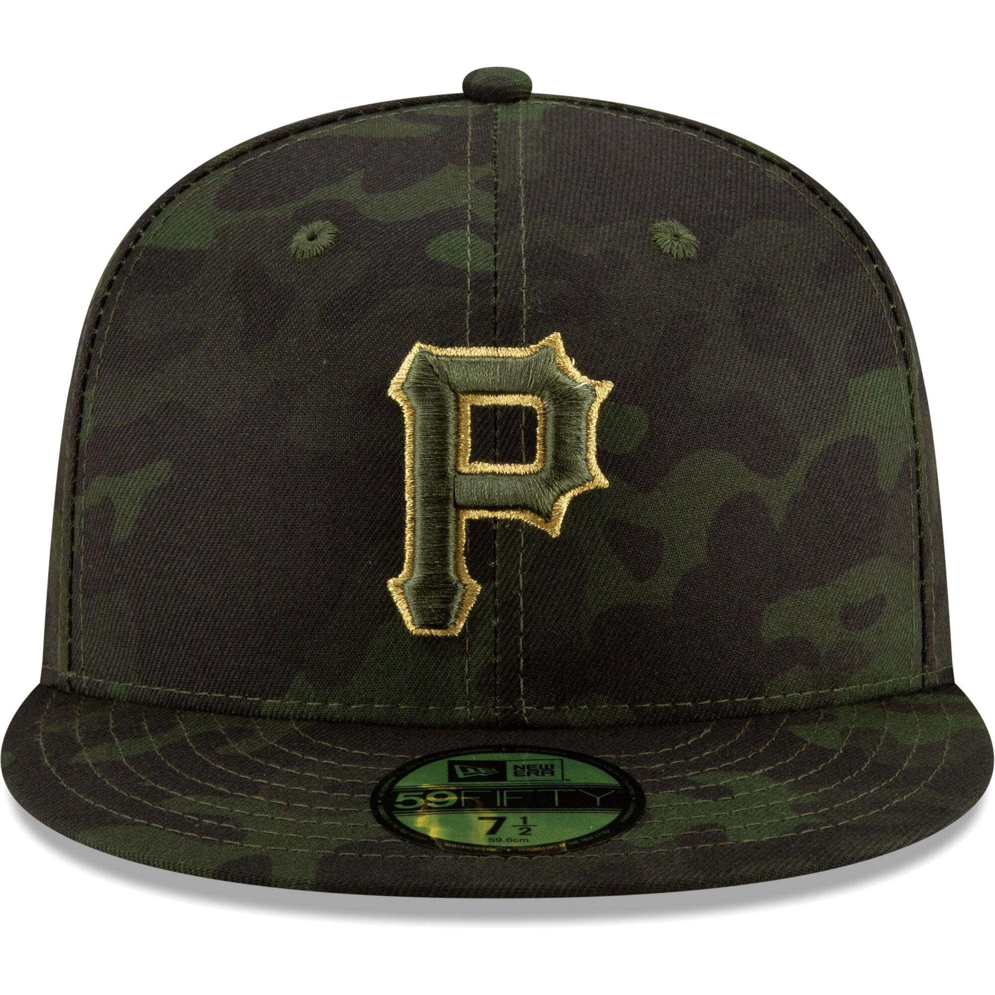 Pittsburgh Pirates New Era MLB 2019 Armed Forces On-Field 59FIFTY Fitted Hat - Camo