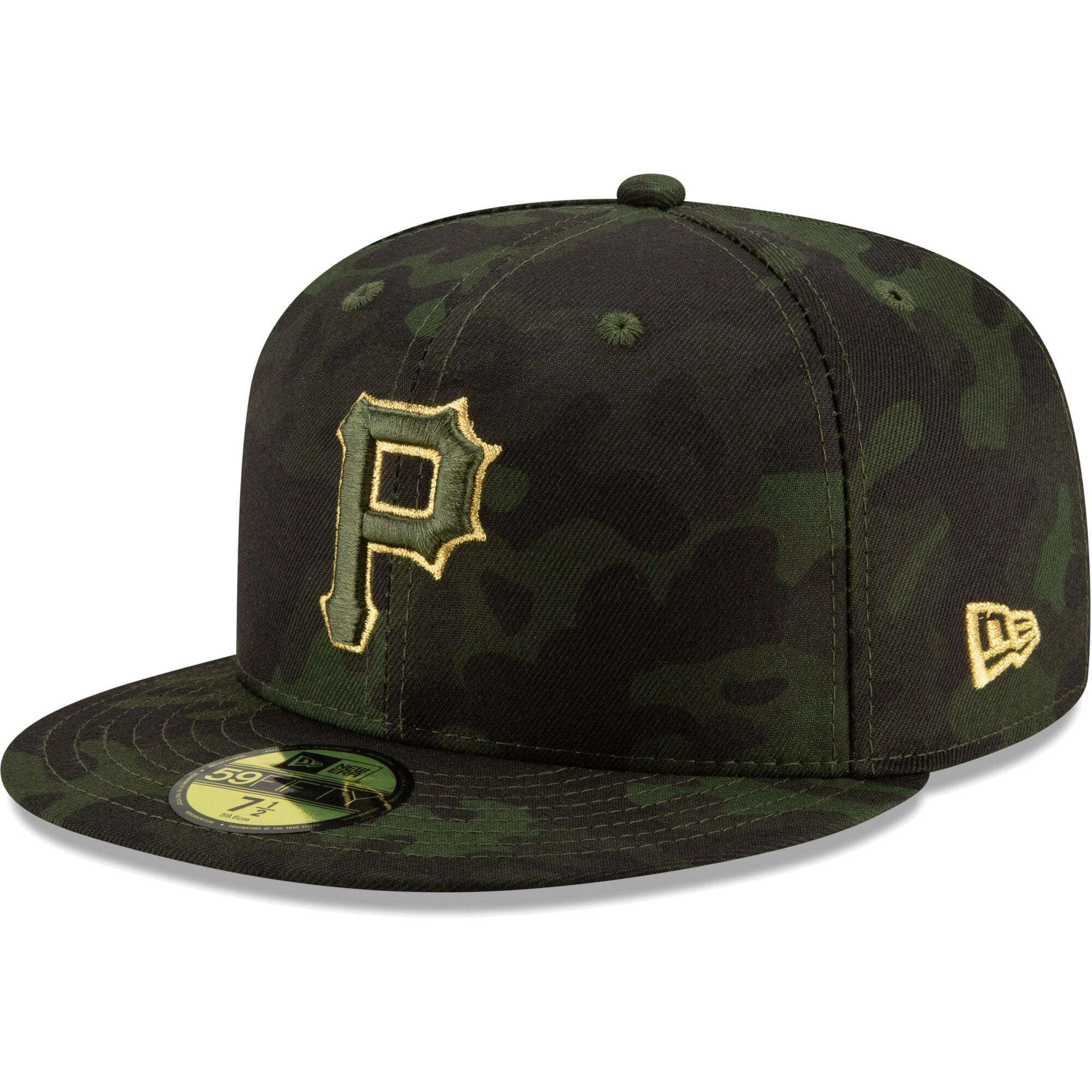 Pittsburgh Pirates New Era MLB 2019 Armed Forces On-Field 59FIFTY Fitted Hat - Camo