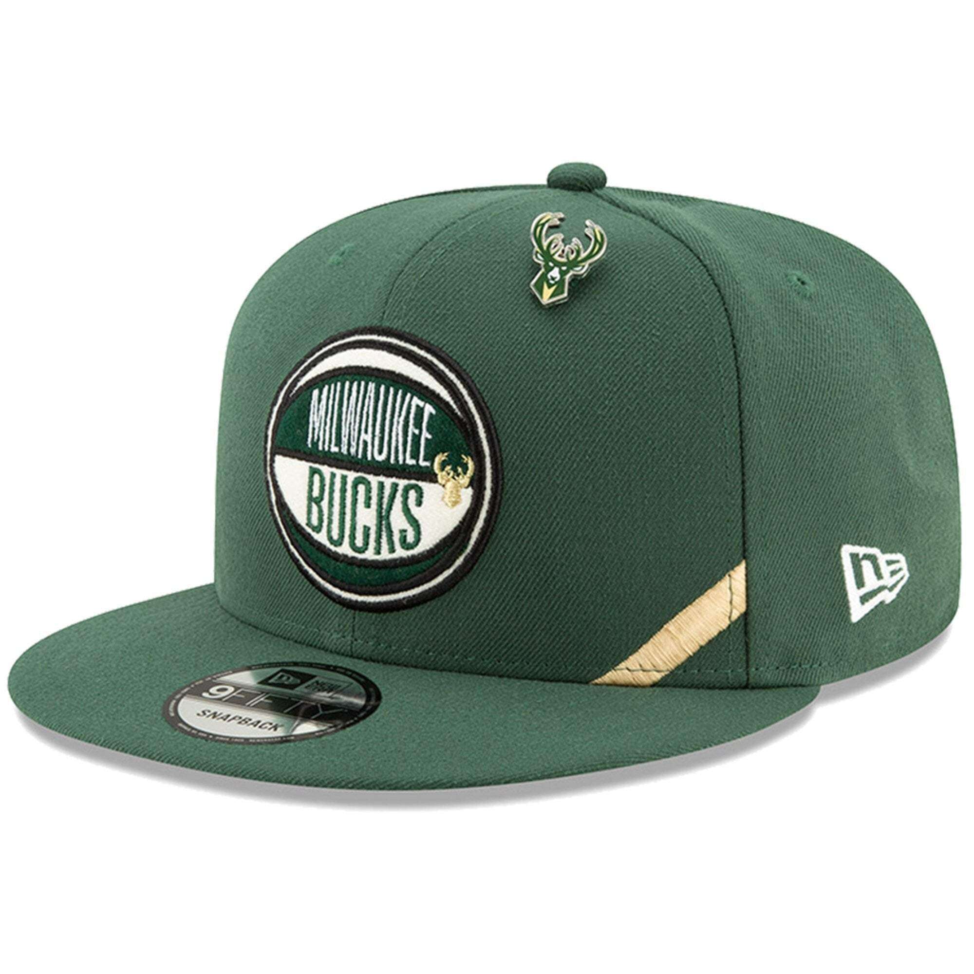 Milwaukee Bucks New Era 2019 NBA Draft 9FIFTY Snapback Hat - Green