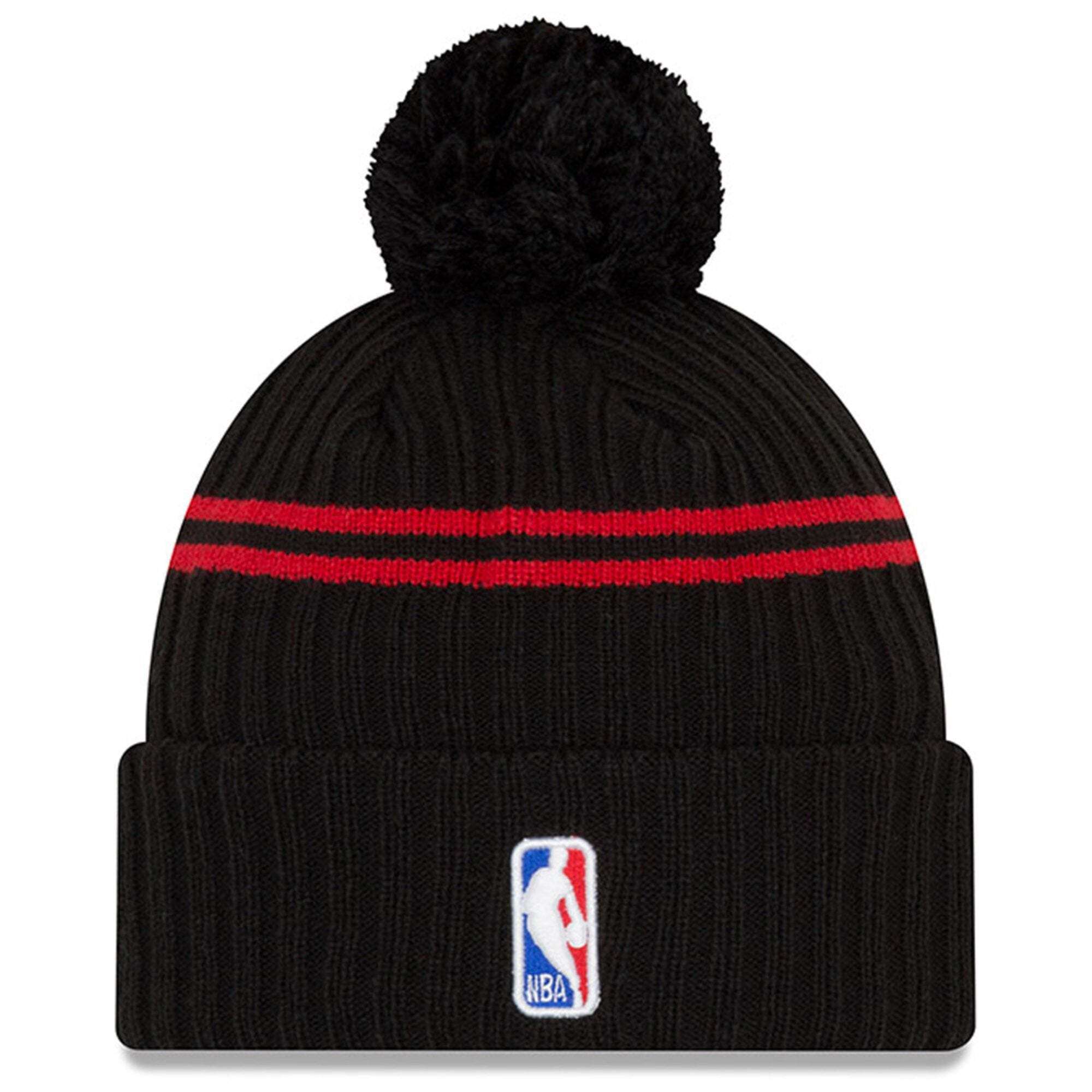 Chicago Bulls New Era NBA Draft Night Knit Beanie w/Pin - Black