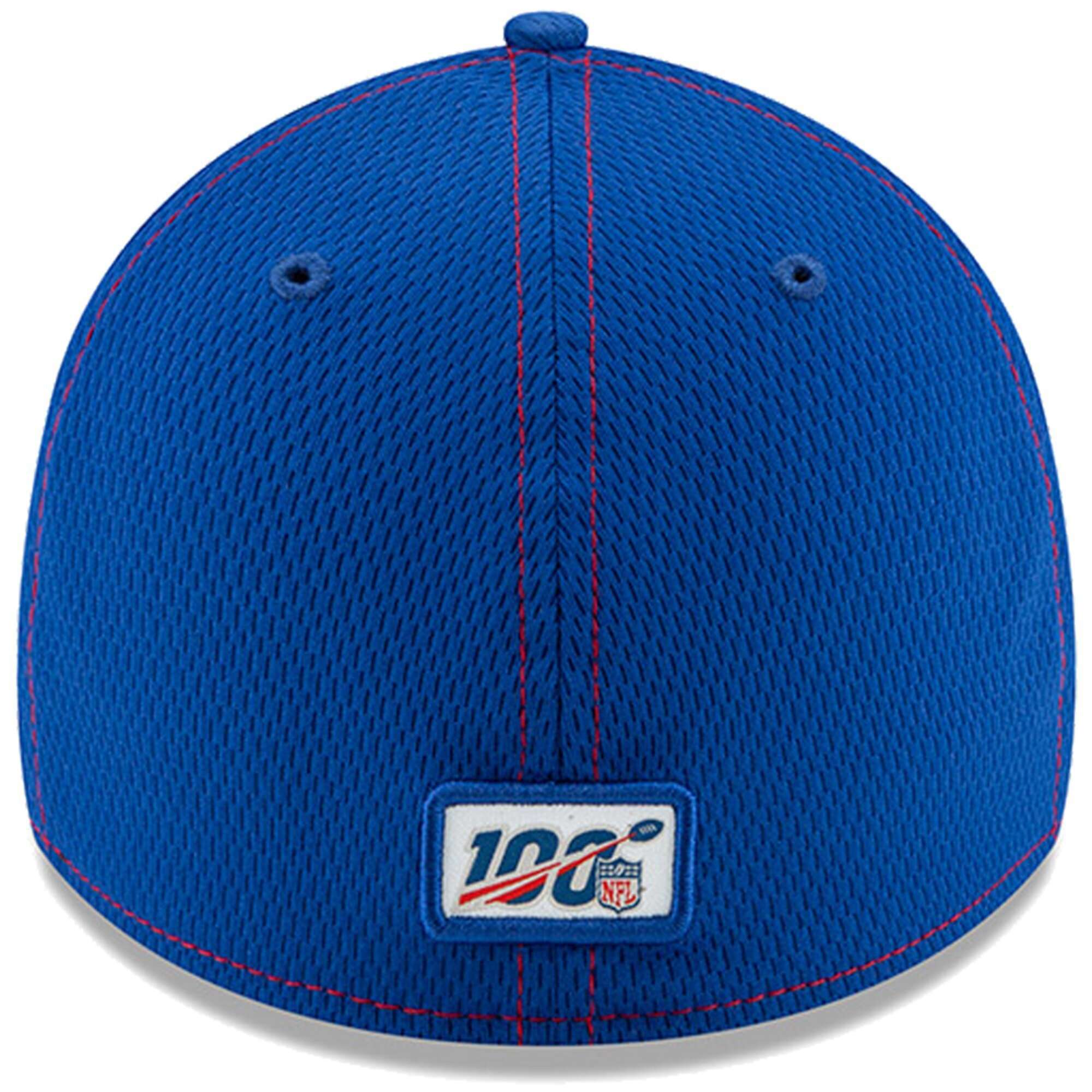 New York Giants New Era NFL 2019 Sideline Road 39THIRTY Stretch-Fit Curve Hat - Blue