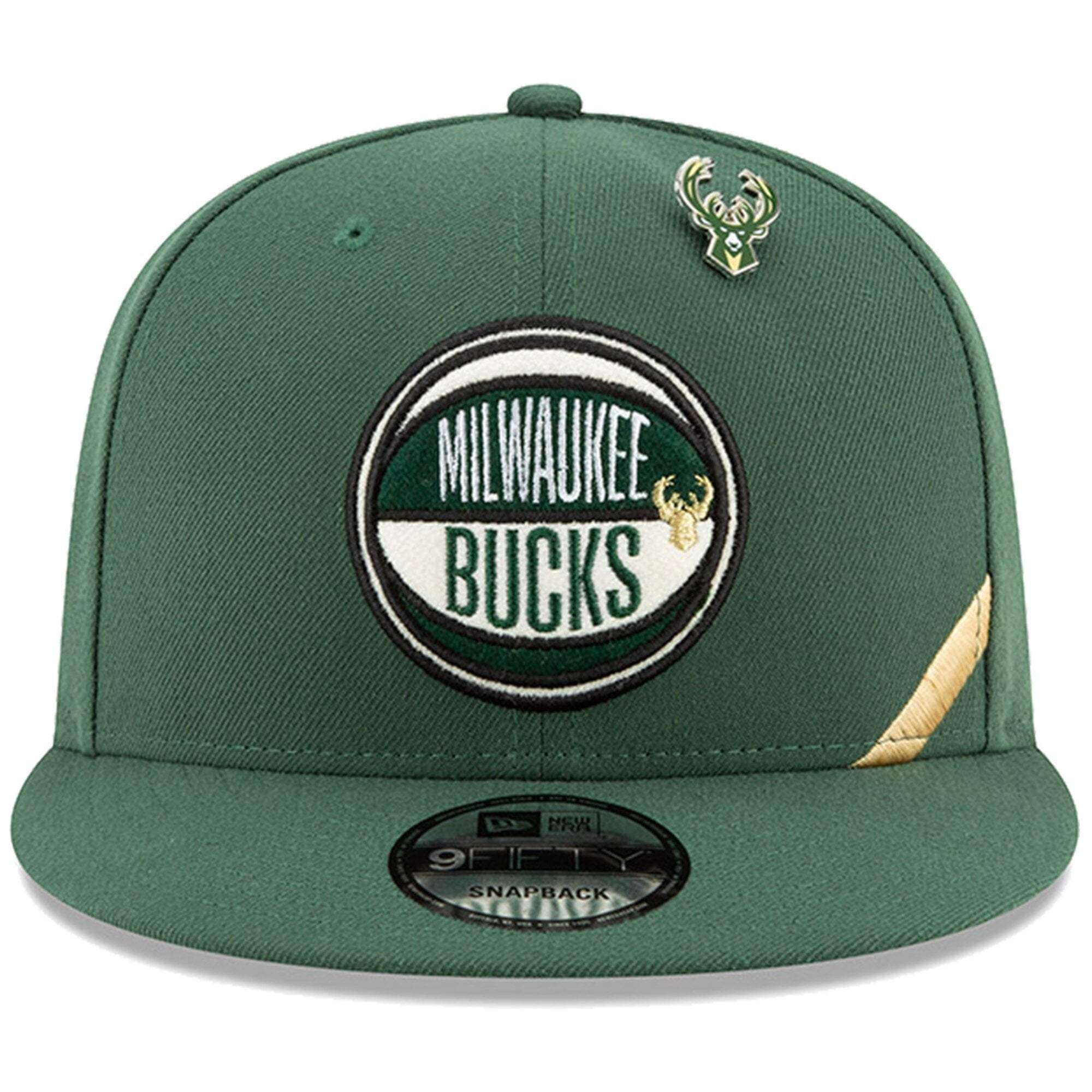 Milwaukee Bucks New Era 2019 NBA Draft 9FIFTY Snapback Hat - Green