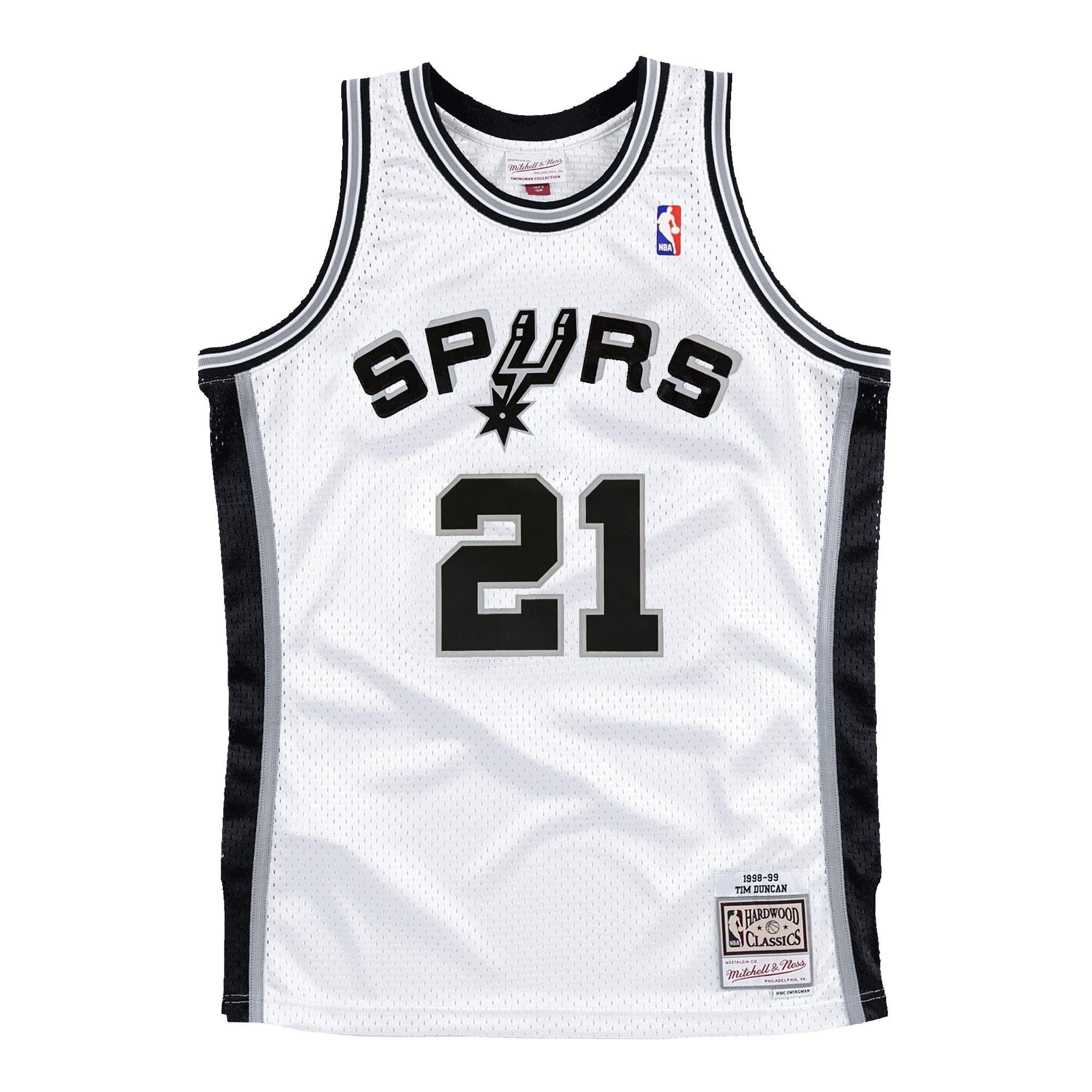 Mitchell And Ness Jerseys Tim Duncan San Antonio Spurs Mitchell & Ness NBA 98-99 Swingman Jersey - White