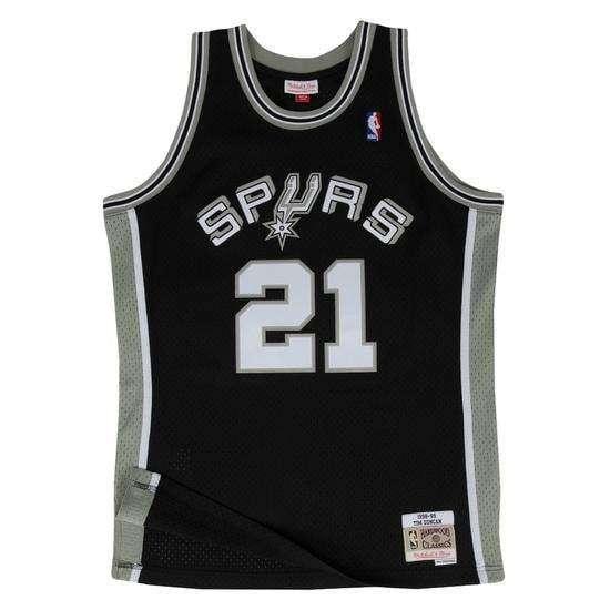 Mitchell And Ness Jerseys Tim Duncan San Antonio Spurs Mitchell & Ness NBA Swingman Jersey - Black
