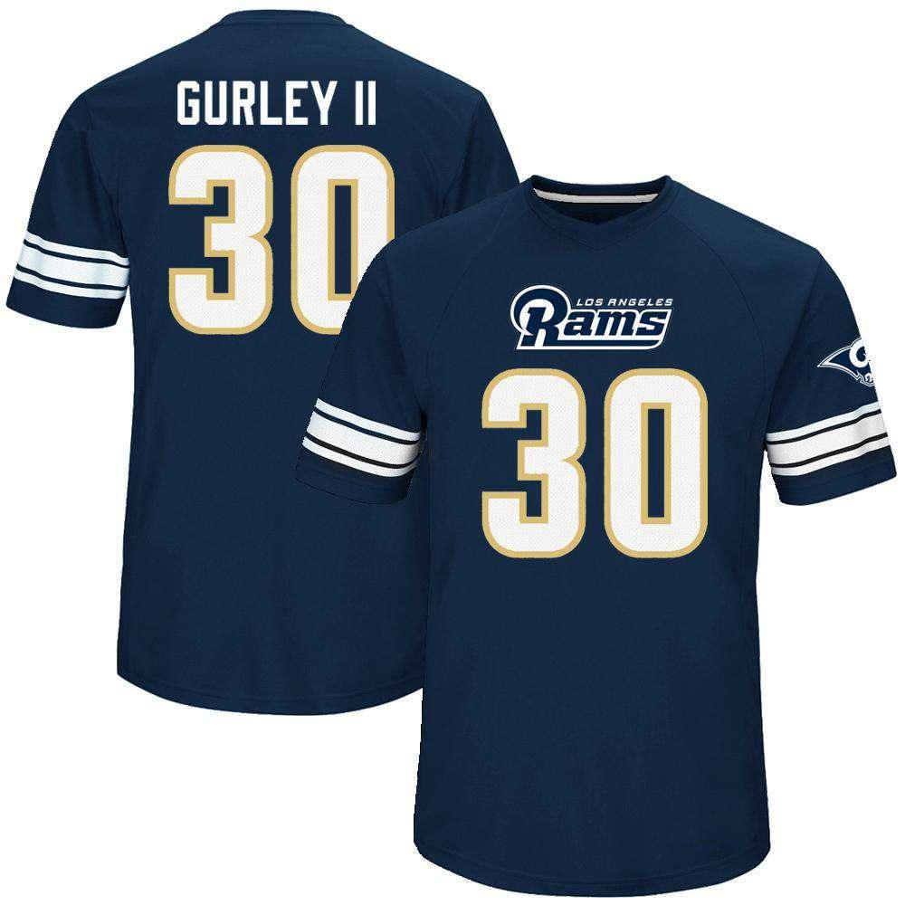 Majestic Athletic Jerseys Todd Gurley Los Angeles Rams Majestic NFL Hashmark Replica Jersey - Navy