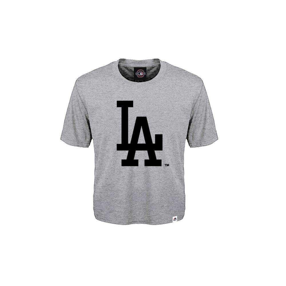 Majestic Athletic T-Shirts Toddler Los Angeles Dodgers Majestic MLB Prism T-Shirt - Grey