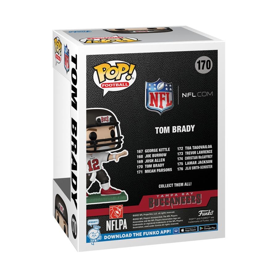 Funko Figures Tom Brady Tampa Bay Buccaneers Funko NFL Pop Vinyl Figure - White