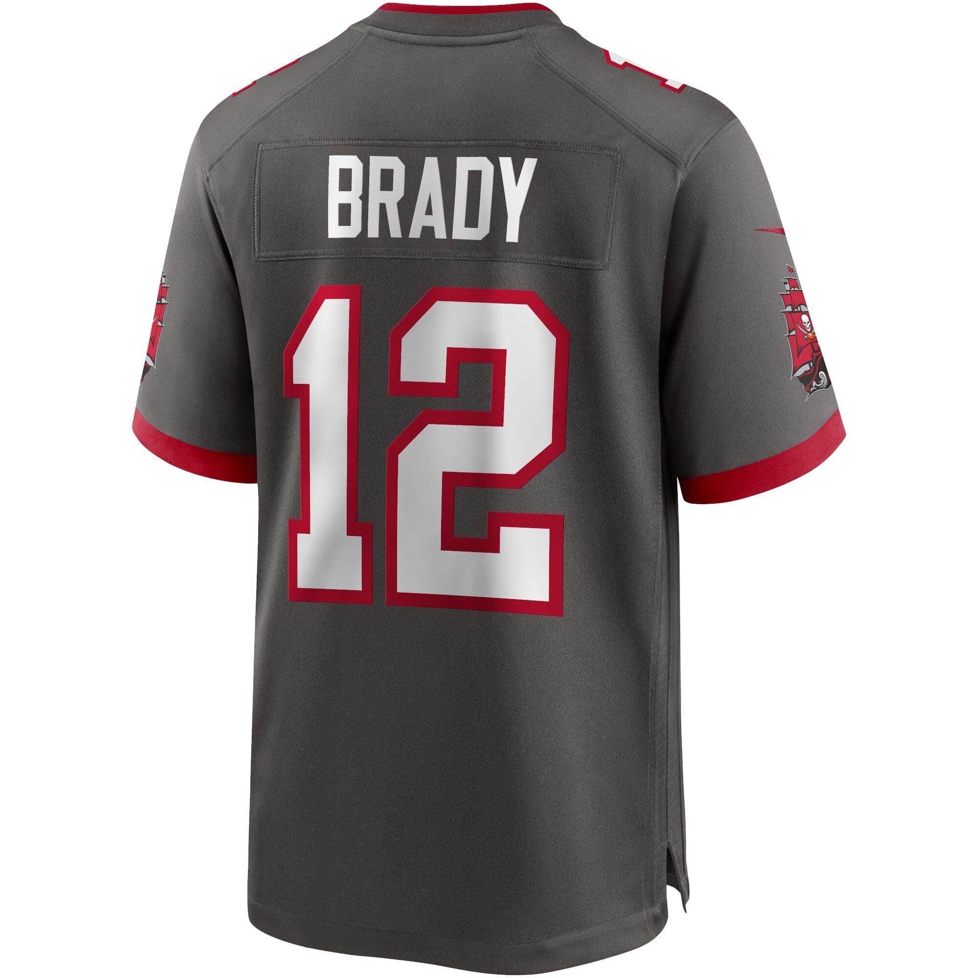 Nike Jerseys Tom Brady Tampa Bay Buccaneers Nike NFL Game Jersey - Pewter