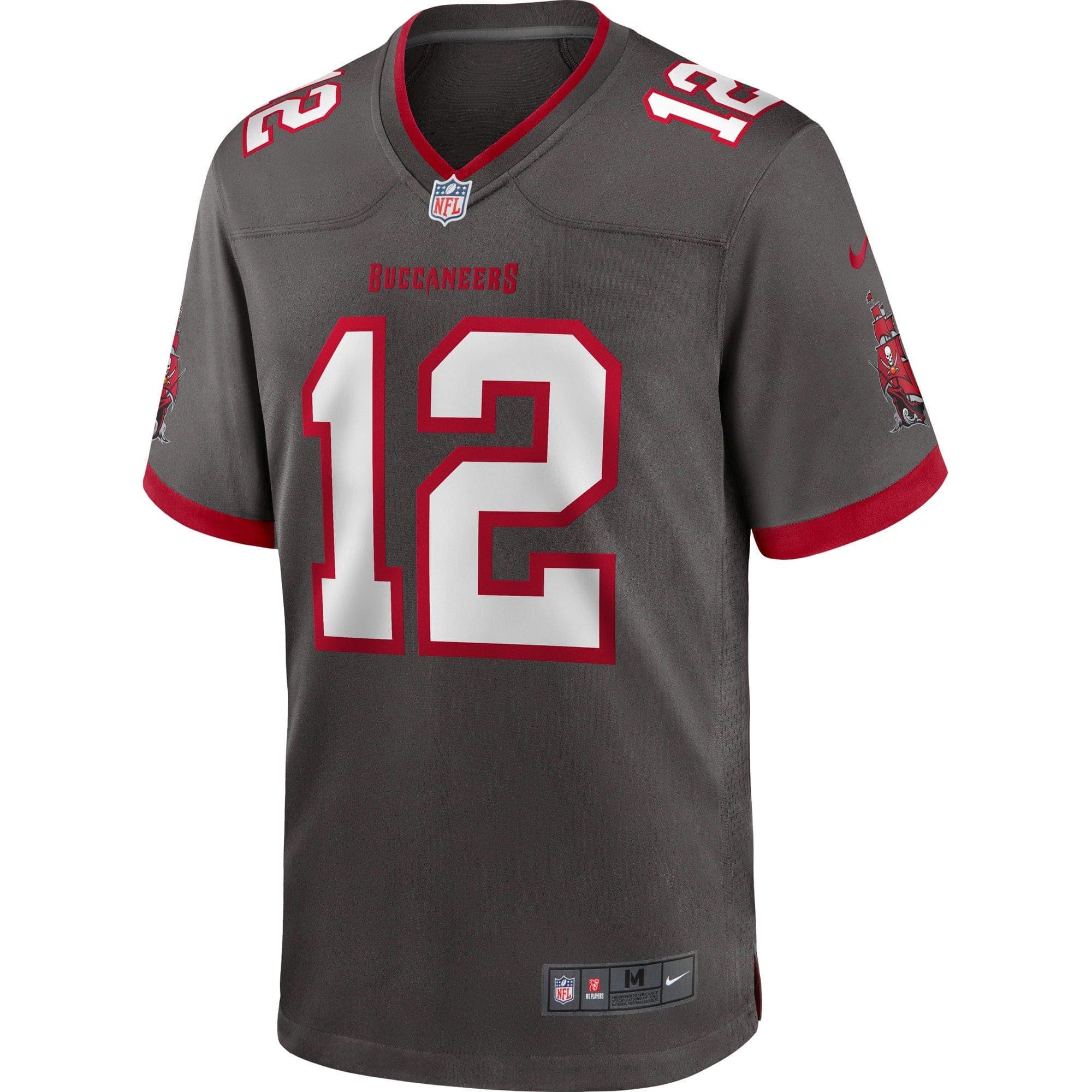 Nike Jerseys Tom Brady Tampa Bay Buccaneers Nike NFL Game Jersey - Pewter