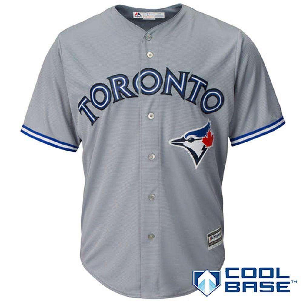 Majestic Athletic Jerseys S Toronto Blue Jays Majestic MLB AC Cool Base Replica Jersey - Grey