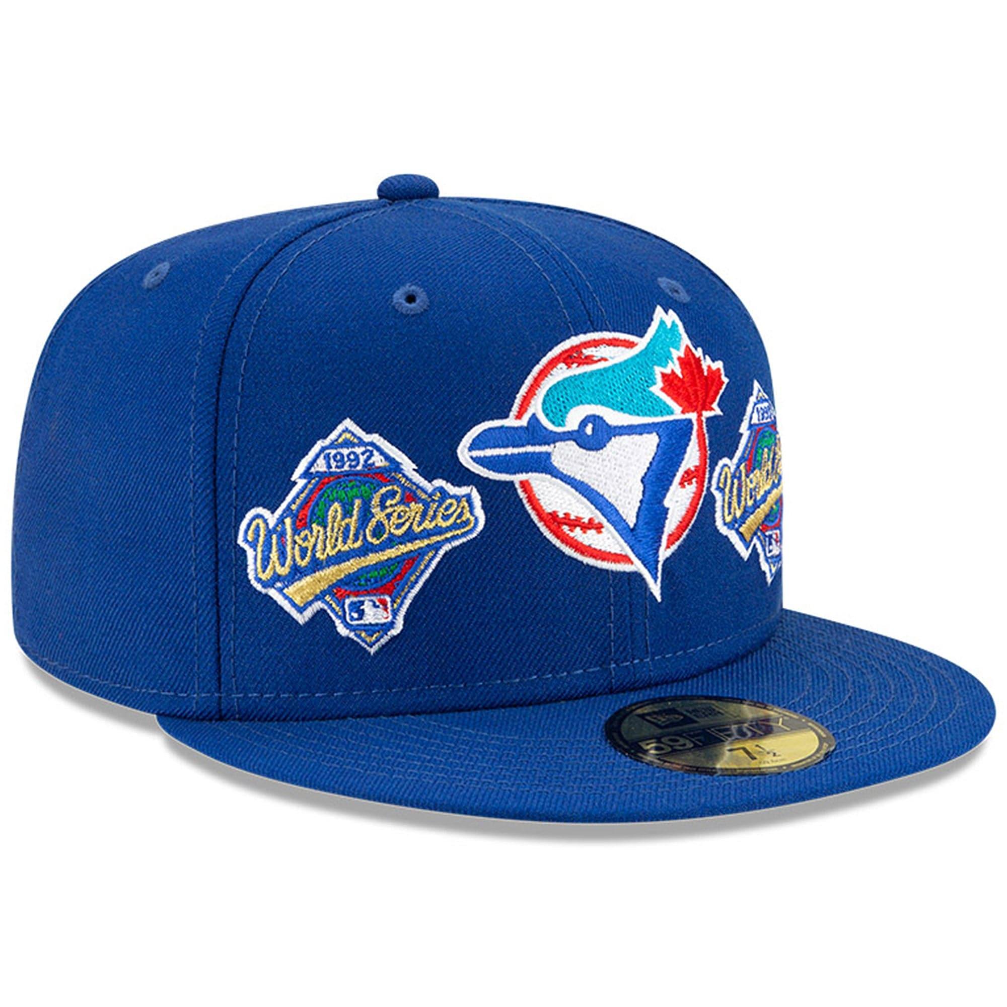 New Era Caps Toronto Blue Jays New Era MLB Champions Patch 59FIFTY Fitted Hat - Blue