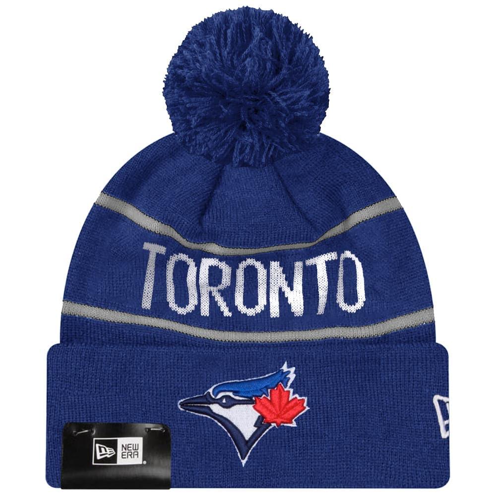 New Era Beanies Toronto Blue Jays New Era MLB Grey Stripe Knit Beanie - Blue