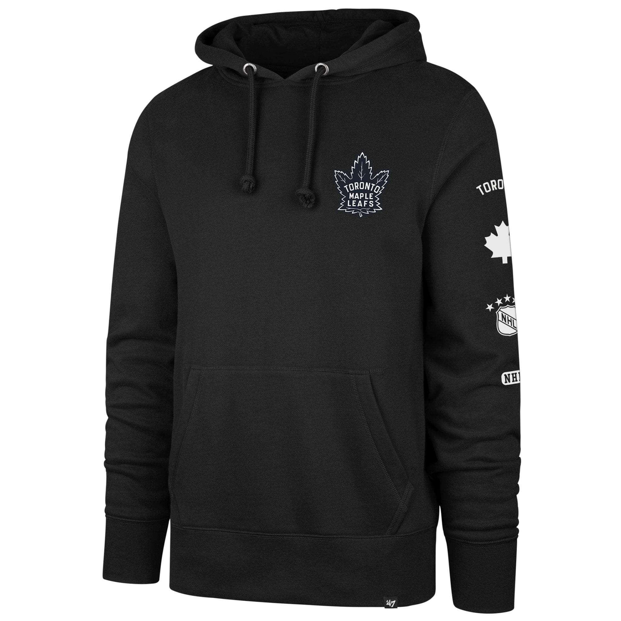 47 Brand Jumpers Toronto Maple Leafs '47 NHL Rundown Headline Hoodie Jumper - Black