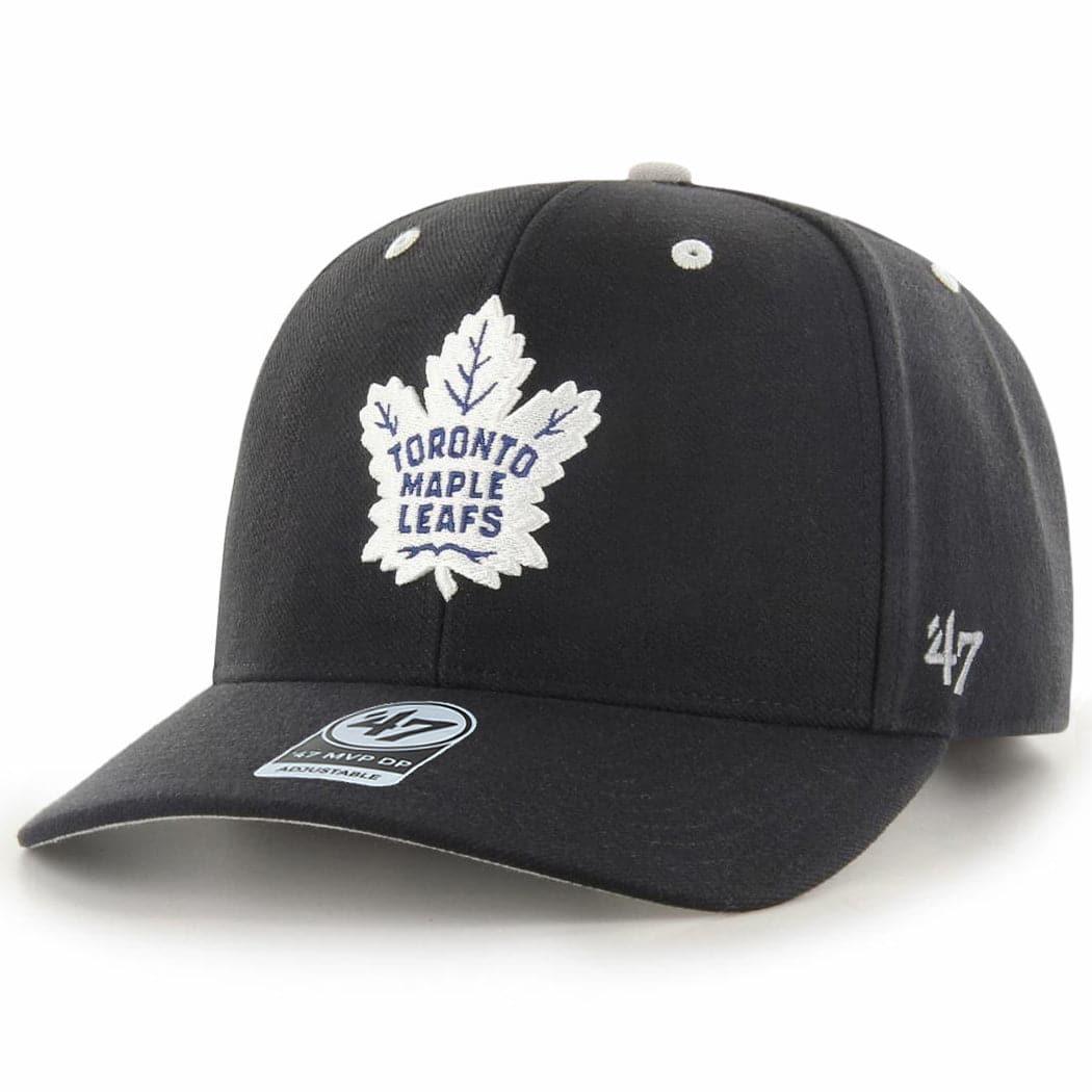 47 Brand Caps Toronto Maple Leafs '47 NHL Team MVP DP Pre-Curved Snapback Hat - Black