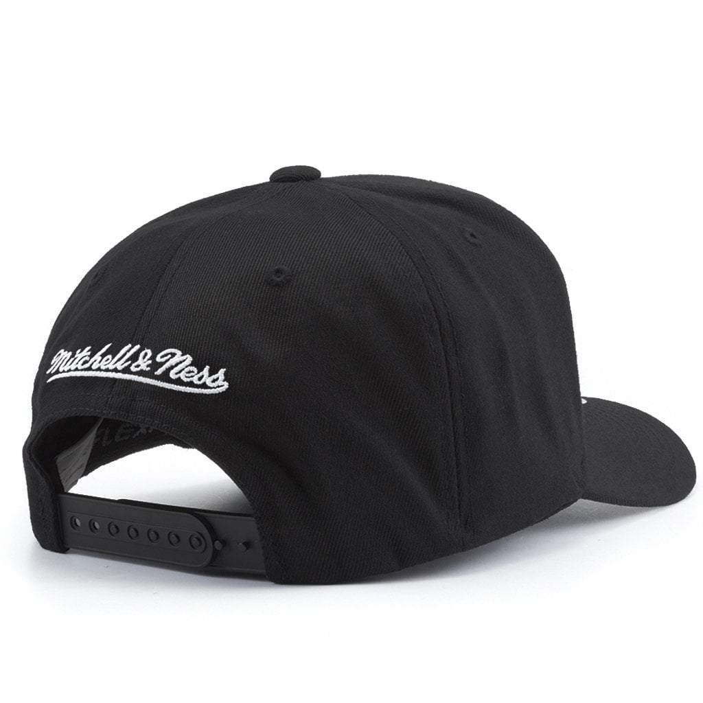 Mitchell And Ness Caps Toronto Raptors Mitchell & Ness NBA Black & White HWC Logo Classic Red Snapback Hat