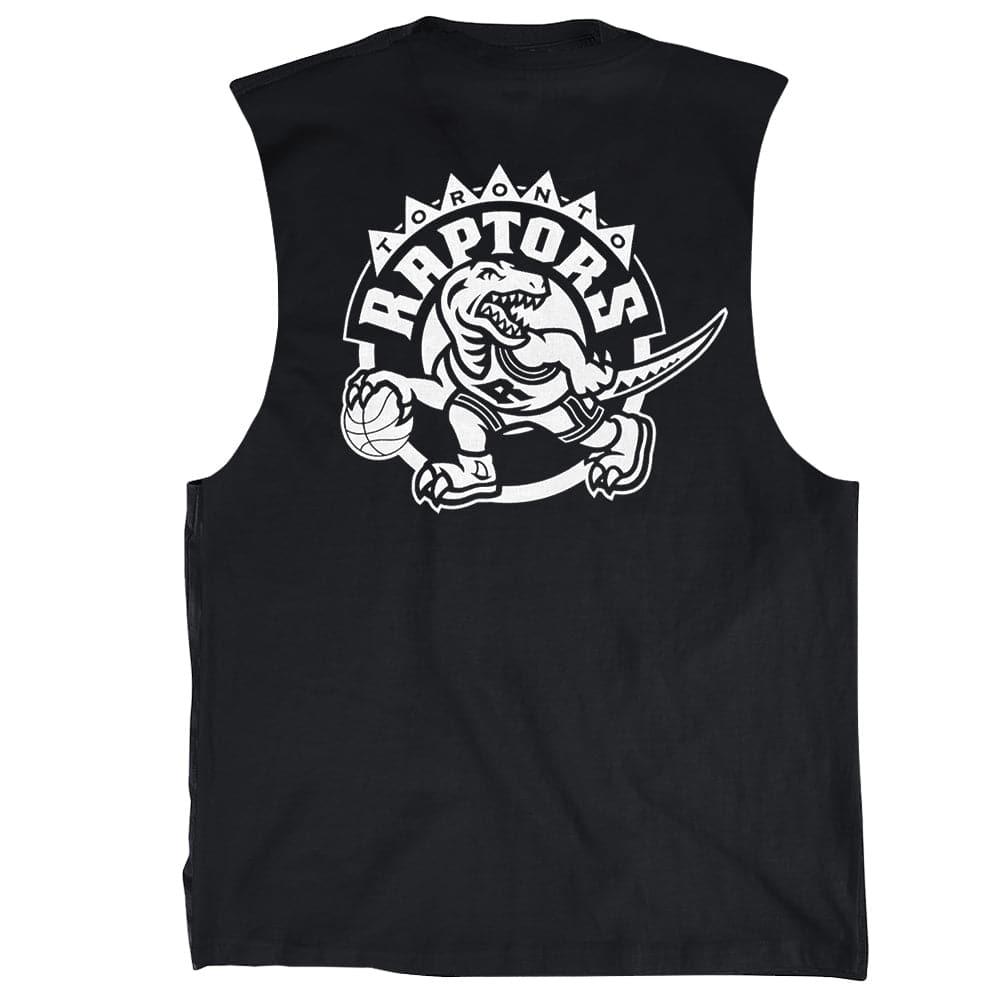 Mitchell And Ness T-Shirts Toronto Raptors Mitchell & Ness NBA Black & White HWC Muscle T-Shirt - Black