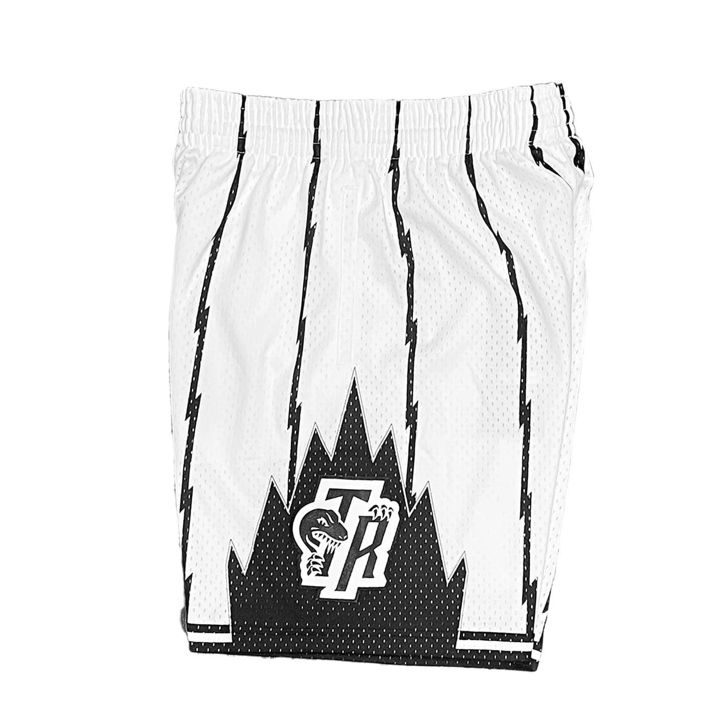 Mitchell And Ness Shorts Toronto Raptors Mitchell & Ness NBA Black & White Swingman Shorts - White