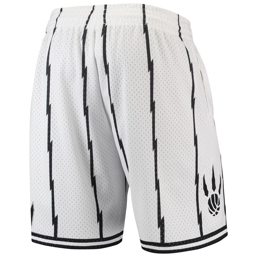 Mitchell And Ness Shorts Toronto Raptors Mitchell & Ness NBA Black & White Swingman Shorts - White